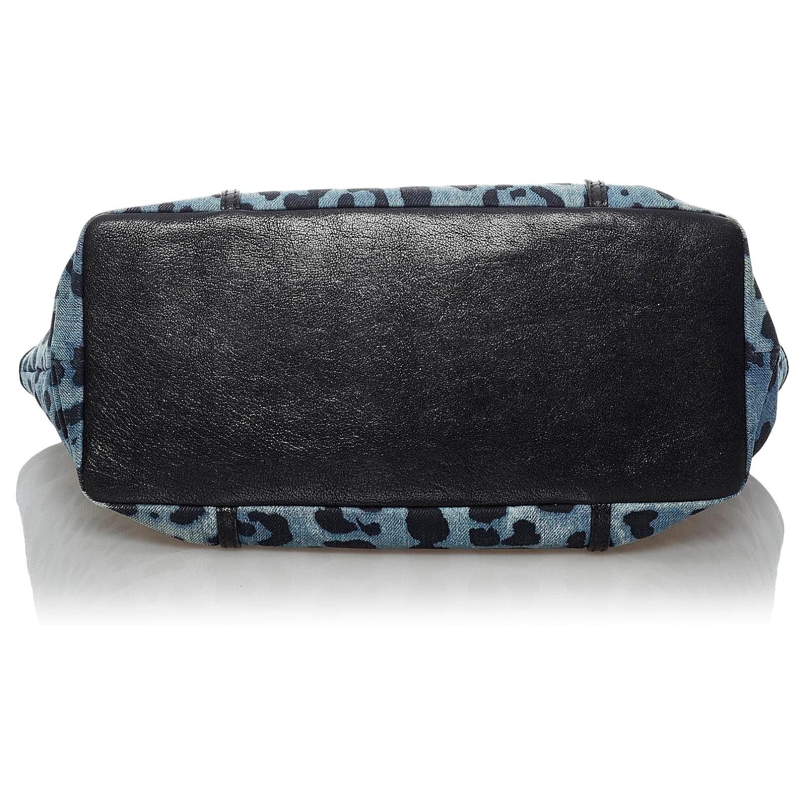 gabbana blue leopard print bag