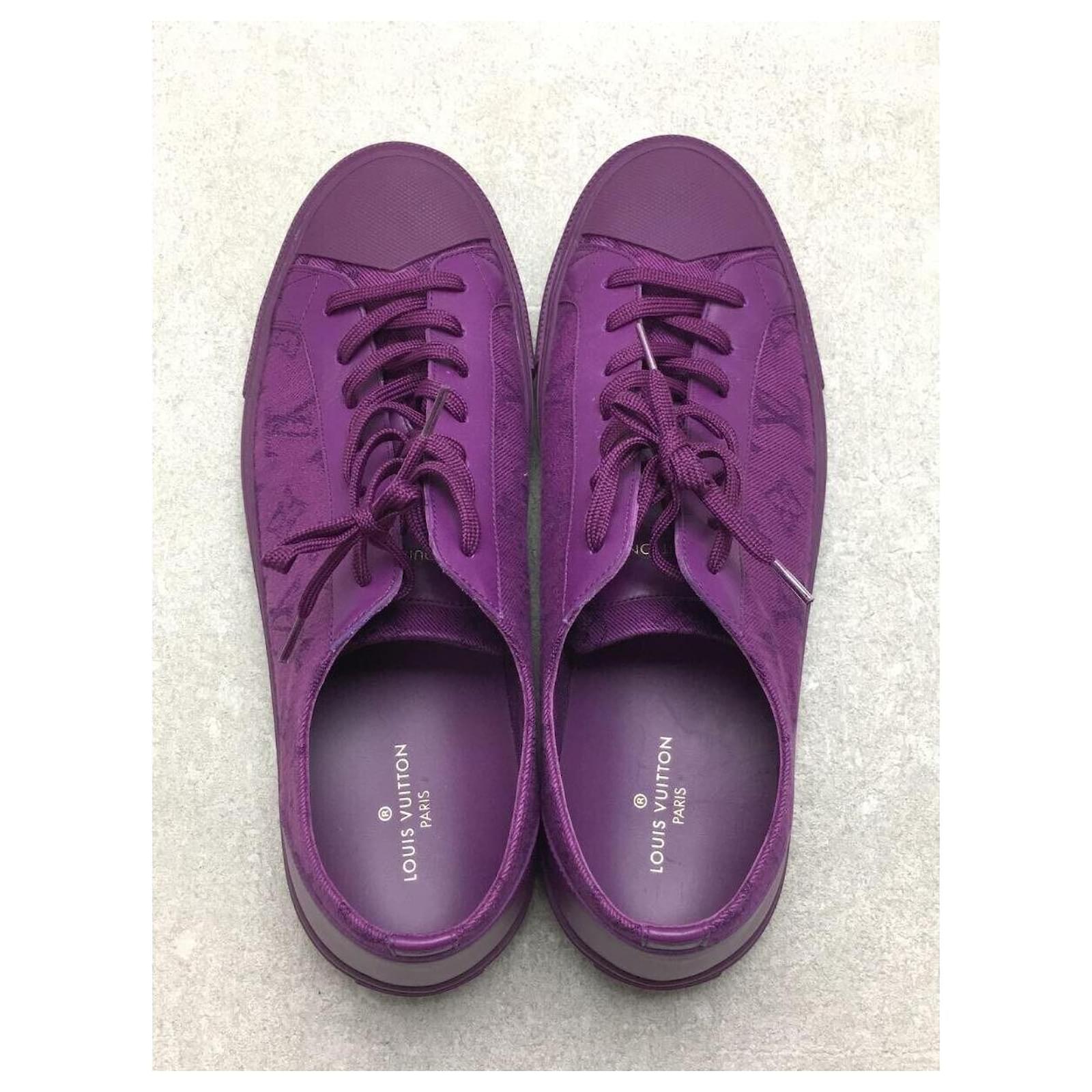 LOUIS VUITTON Low-cut sneakers / US8 / PUP / canvas Purple ref