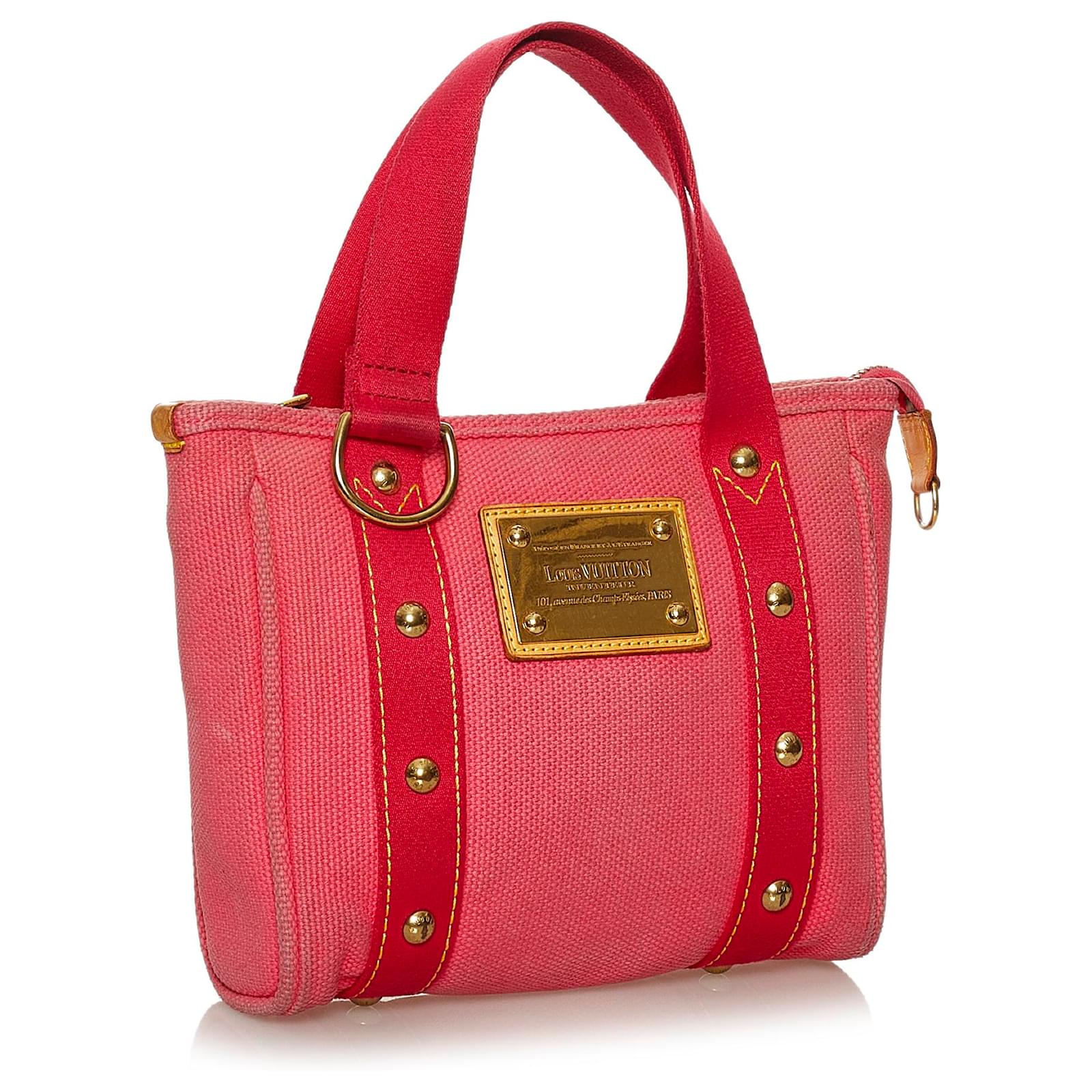 Louis Vuitton Pink Antigua Cabas PM Red Cloth Cloth ref.485686 - Joli ...