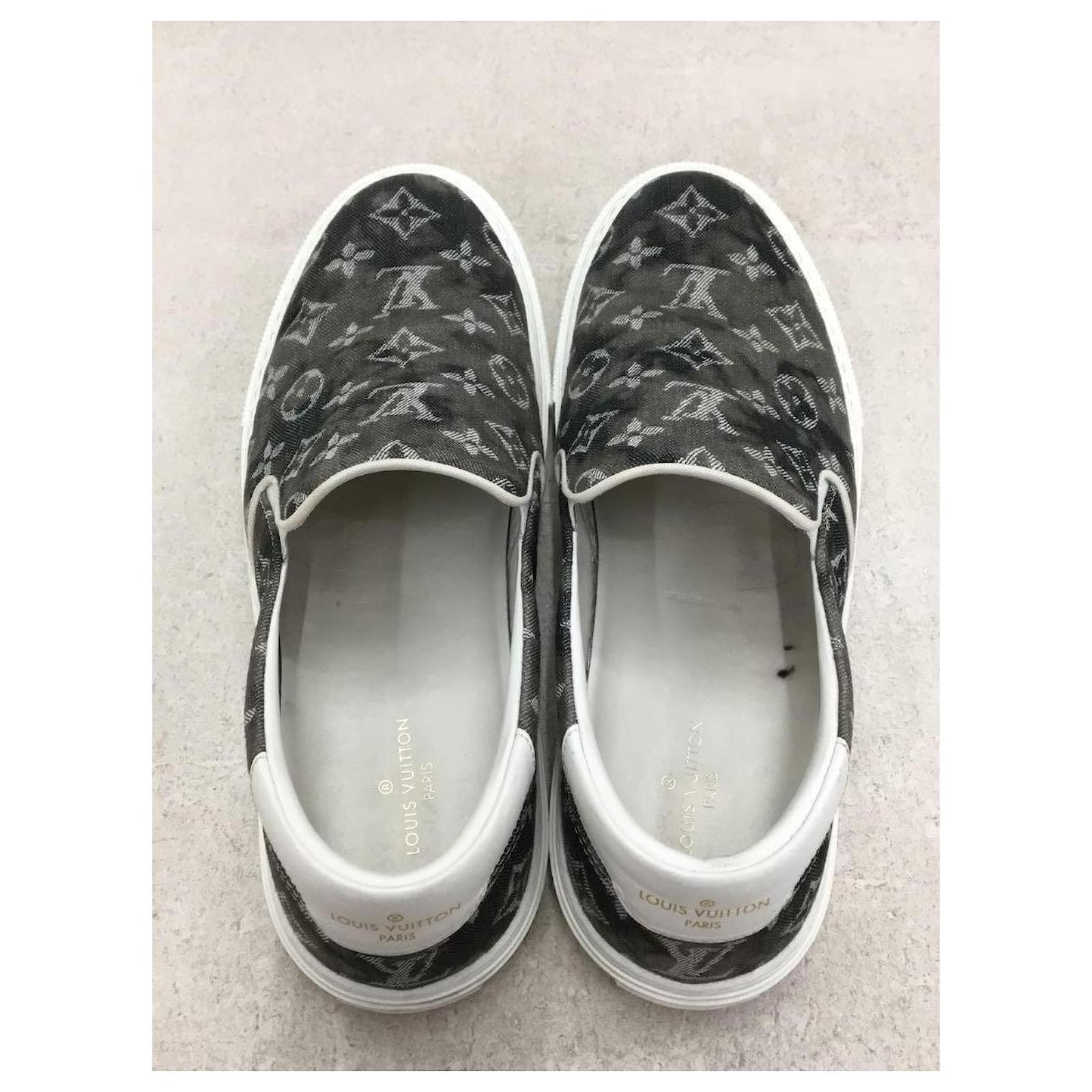 LOUIS VUITTON Sneakers Trocadero Line / US9.5 / GRY / Denim Grey