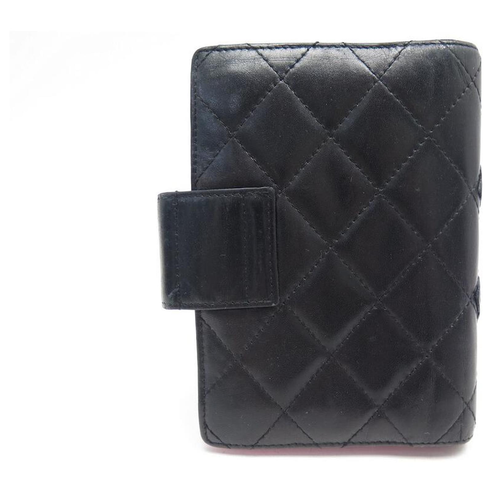 CHANEL CAMBON AGENDA COVER IN BLACK MATTRESS LEATHER LEATHER DIARY COVER