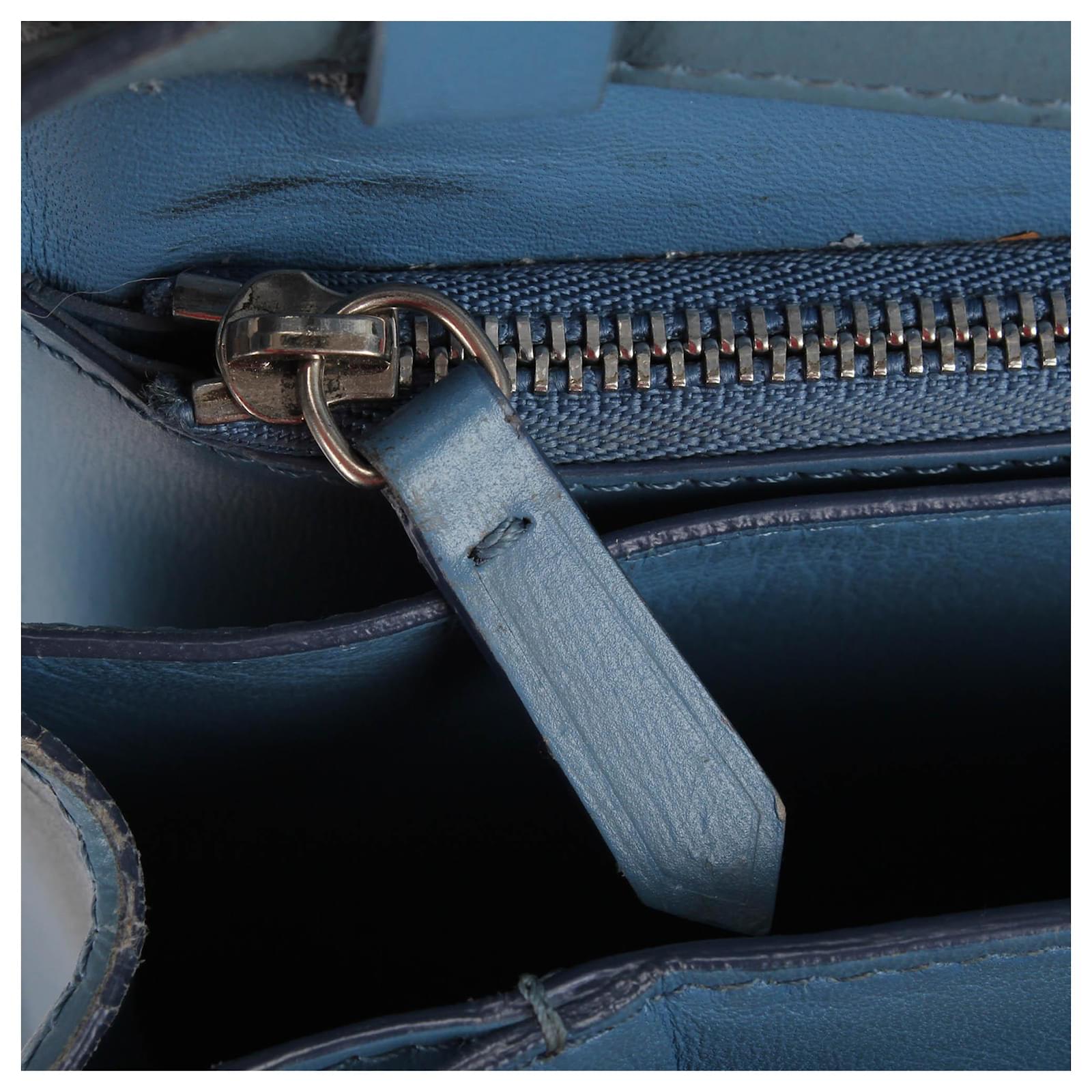 Céline Celine pico belt Blue Leather ref.269719 - Joli Closet