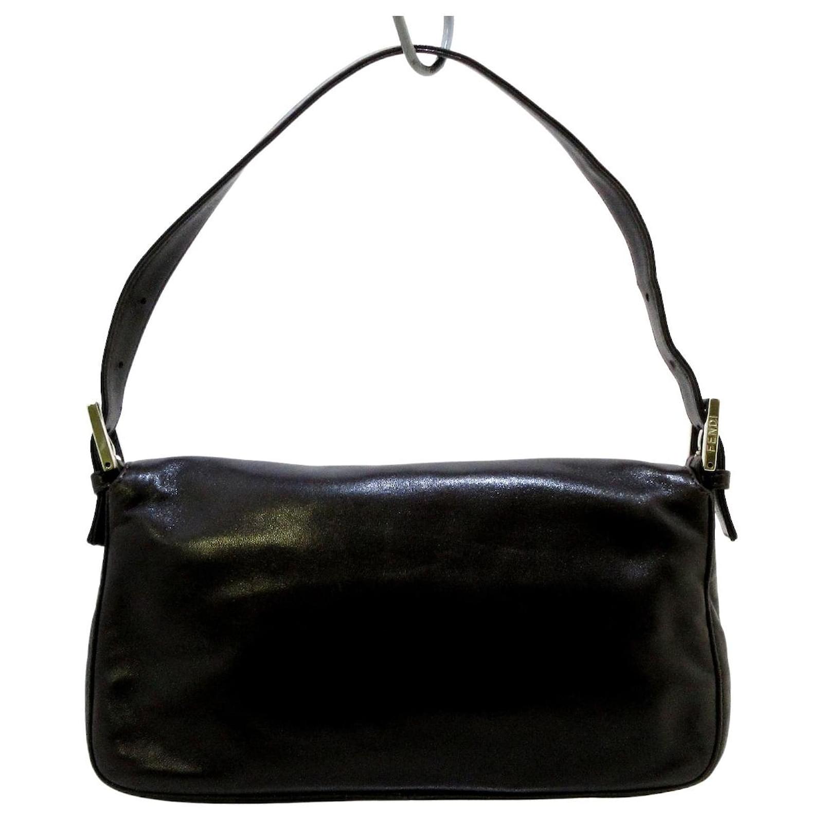 Fendi Mamma Baguette Black Leather ref.486986 - Joli Closet