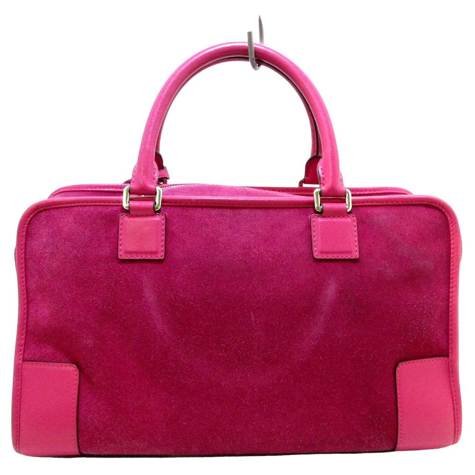 LOEWE AMAZONA Pink Fuschia Suede ref.487108 - Joli Closet