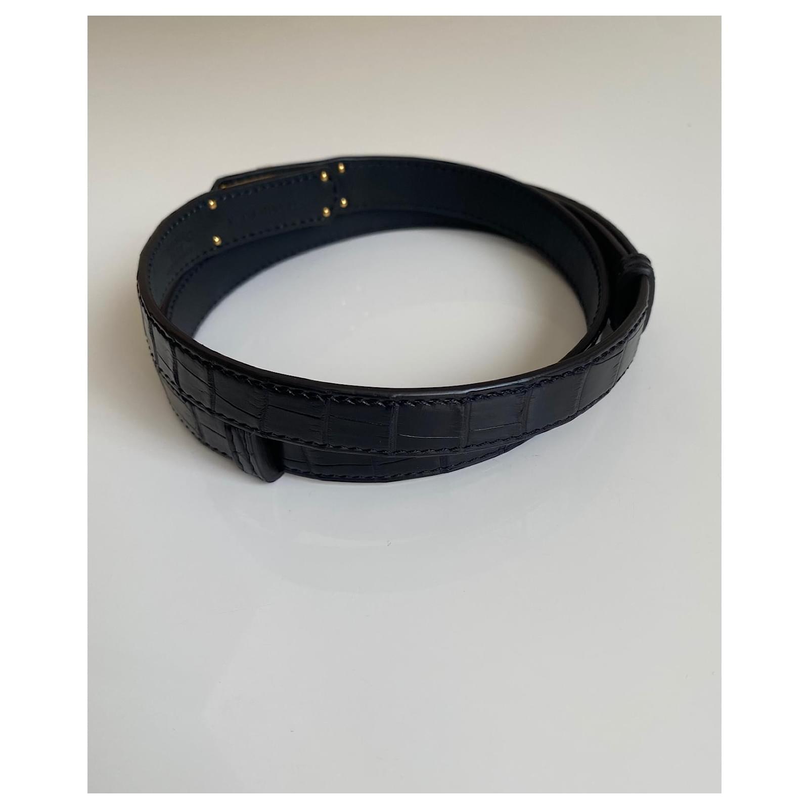 Kelly alligator belt Hermès Black size M International in Alligator -  23639630