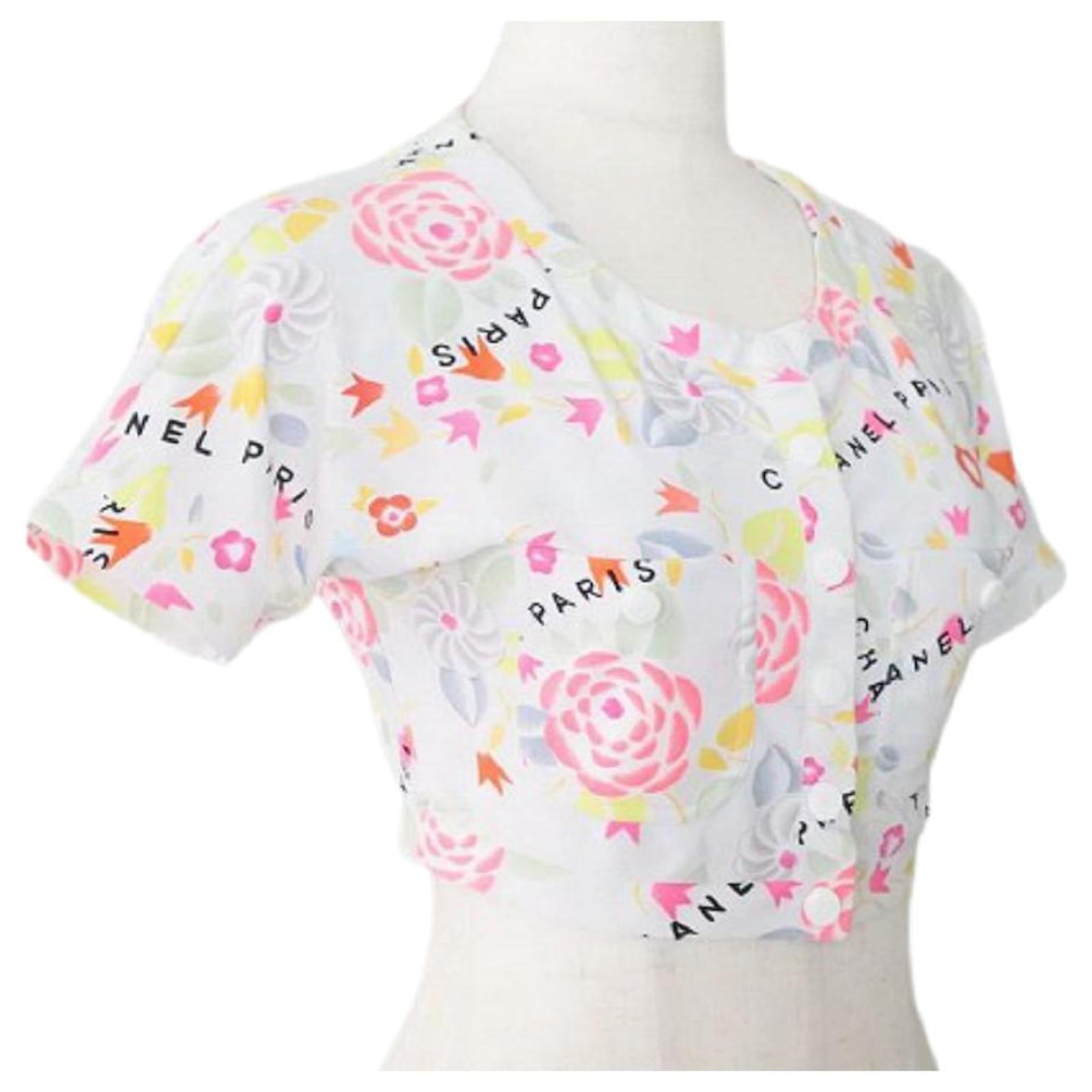 Chanel CHANEL Cocomark Cropped Length Chibi Length Velor Short Sleeve –  NUIR VINTAGE