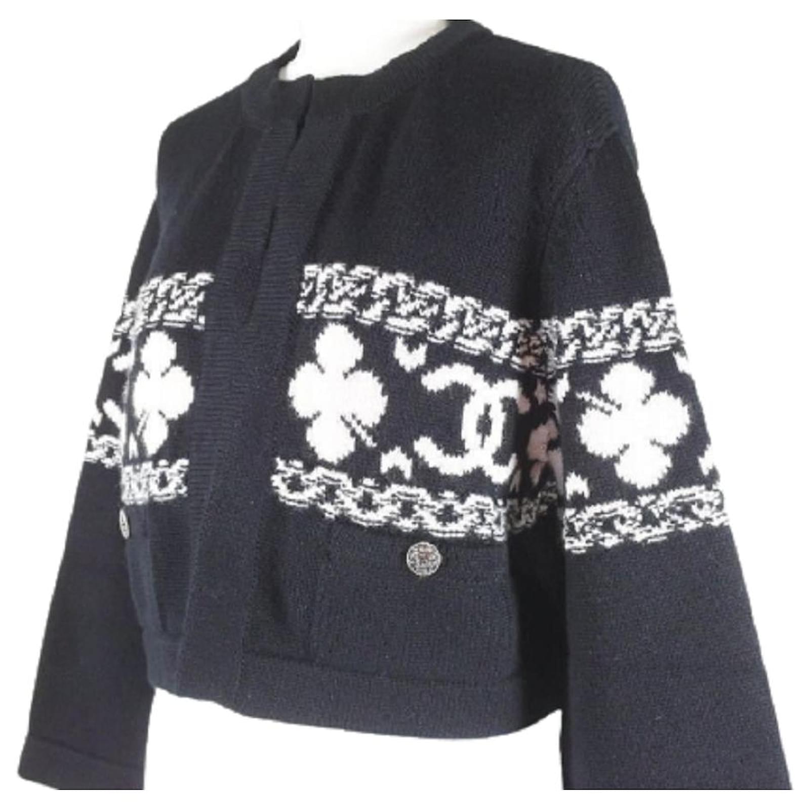 CHANEL カシミア✖︎アルパカ　ダッフルニットジャケット Used] CHANEL Cashmere Blend Knit Jacket Ski Knit 20P P63147K48819