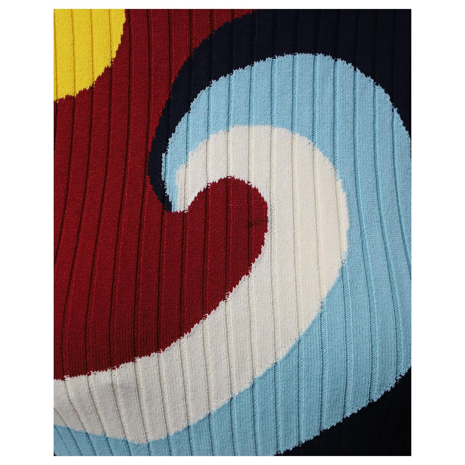 Red Valentino Sun and Waves Knit Mini Dress in Multicolor