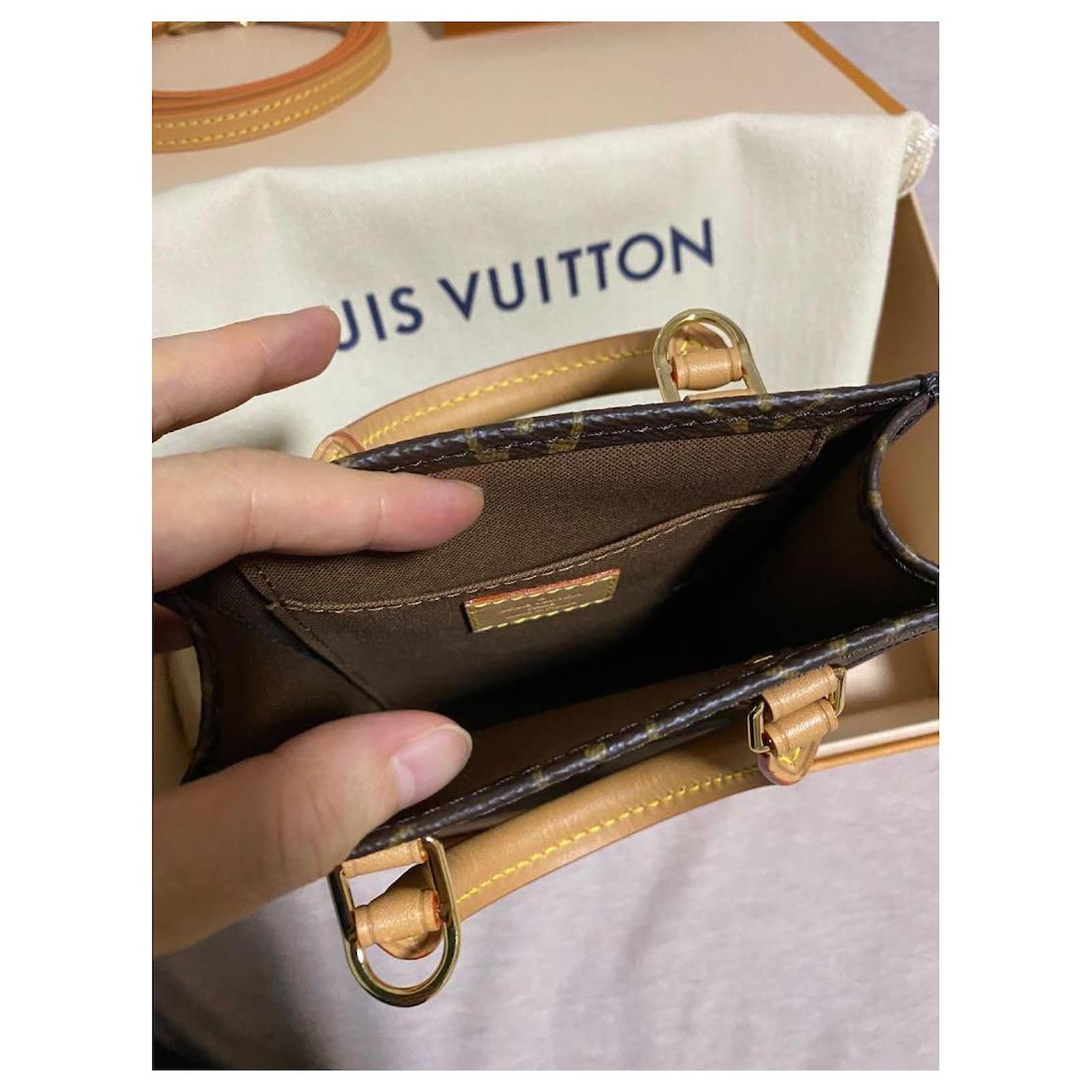 Louis Vuitton Petit Sac Plat Brown Leather ref.488707 - Joli Closet