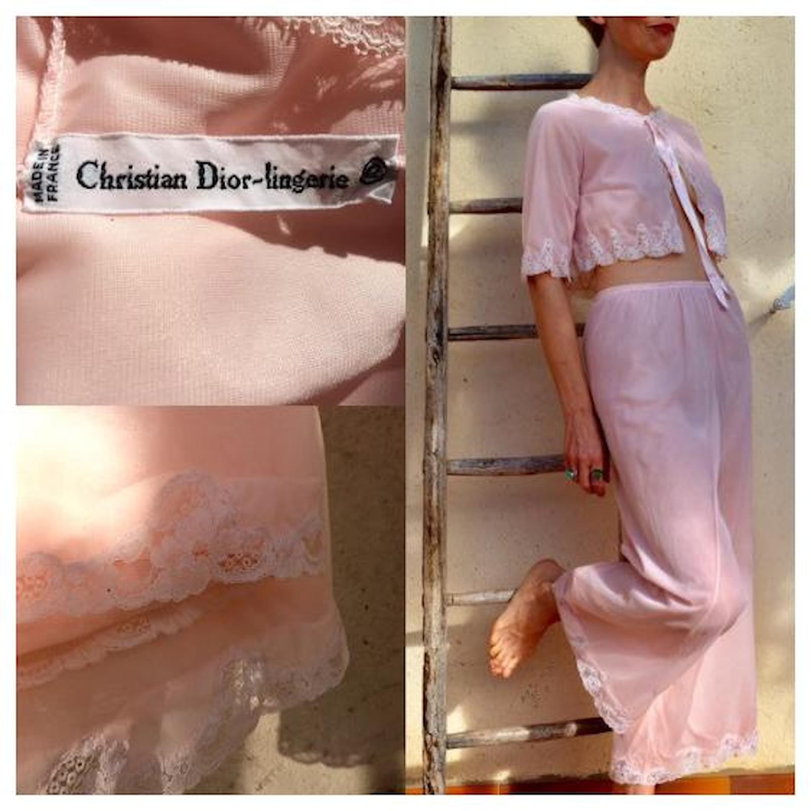 Pink dior online pajamas