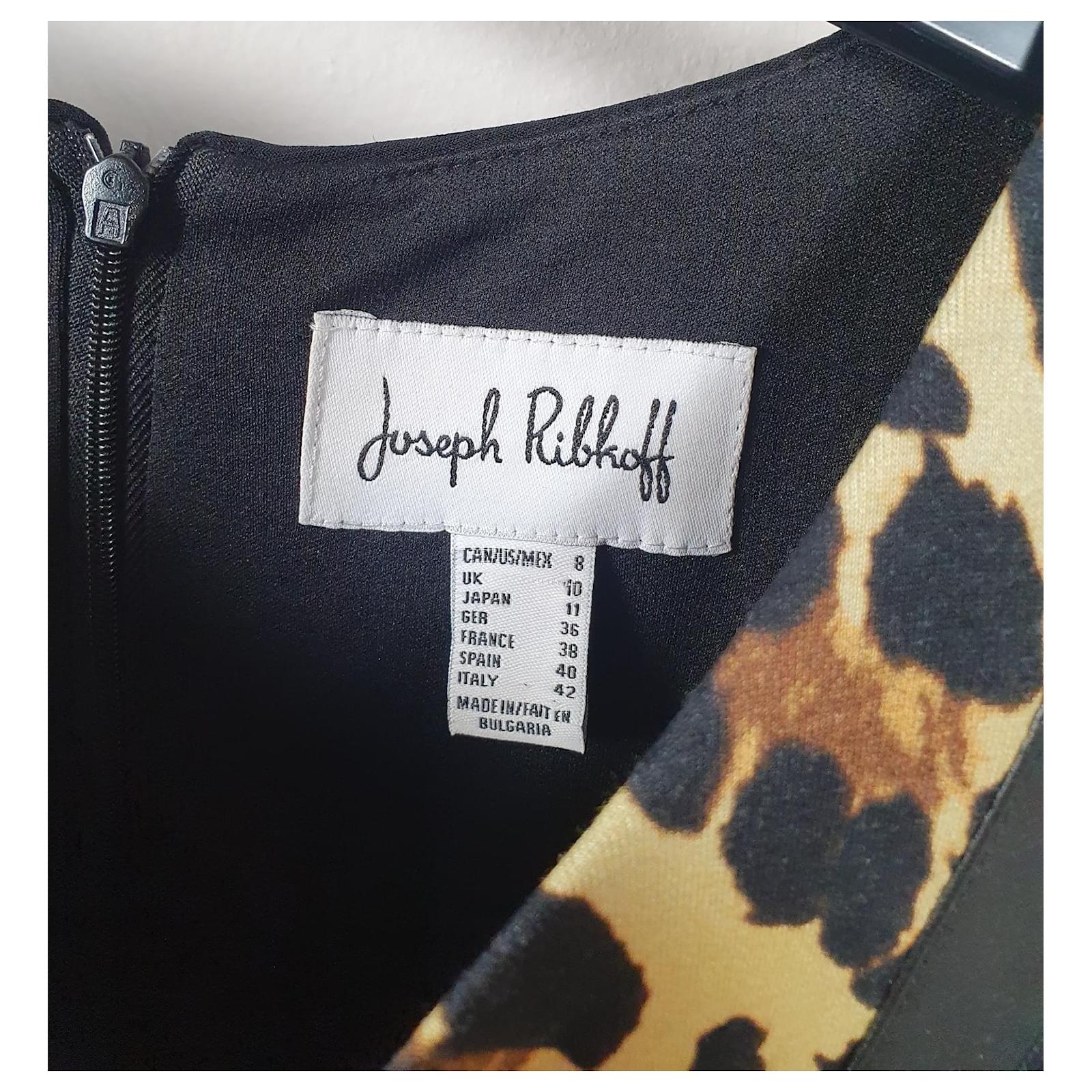 Joseph Ribkoff Dresses Black Multiple colors Leopard print Polyester  Elastane  - Joli Closet