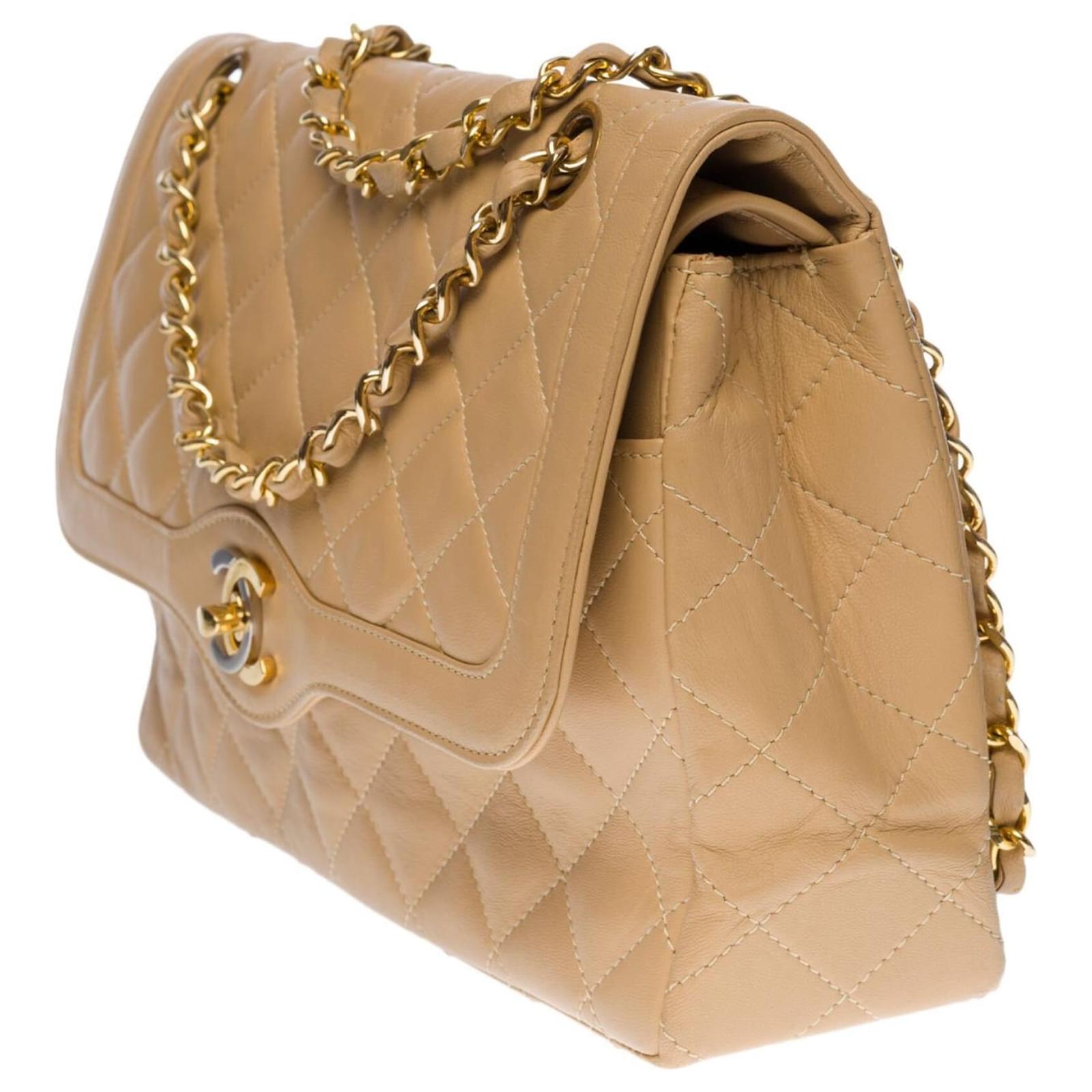 Chanel Beige 'Classic Timeless' Flap Bag