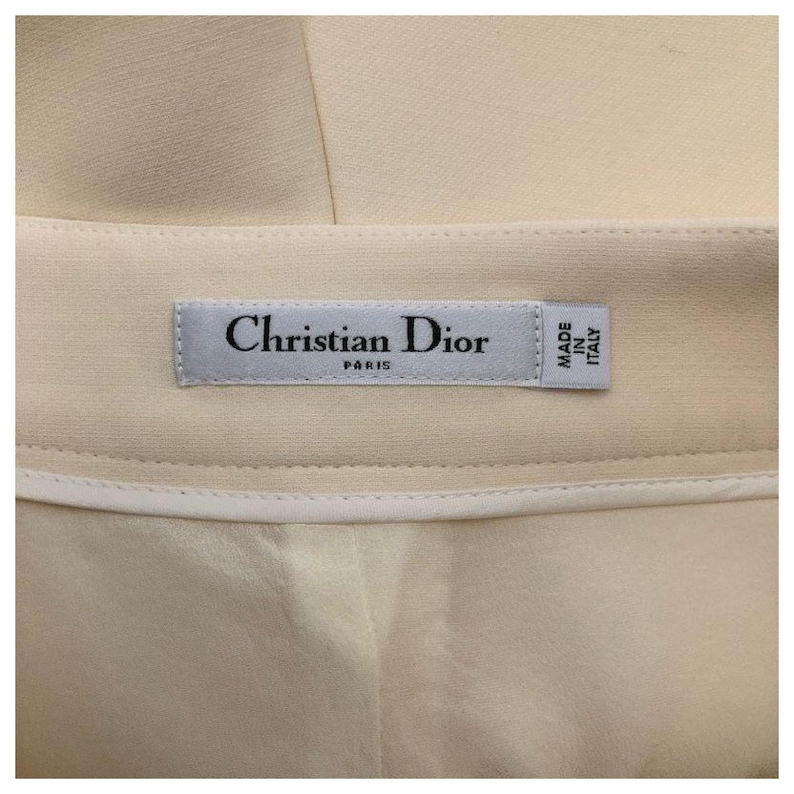 Dior shorts in cream wool and silk blend White ref.489604 - Joli Closet