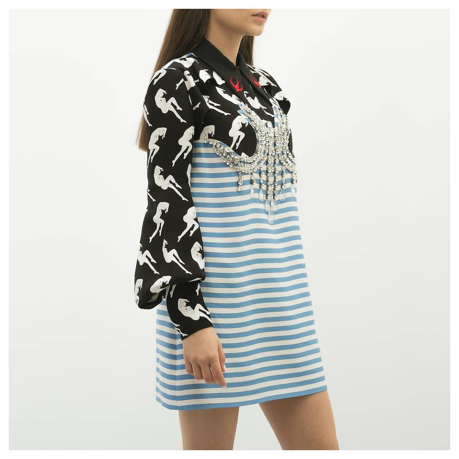 MIU MIU ワンピース ミュウミュウ miumiu ワンピース ネイビー 紺 M ワンピース 半袖