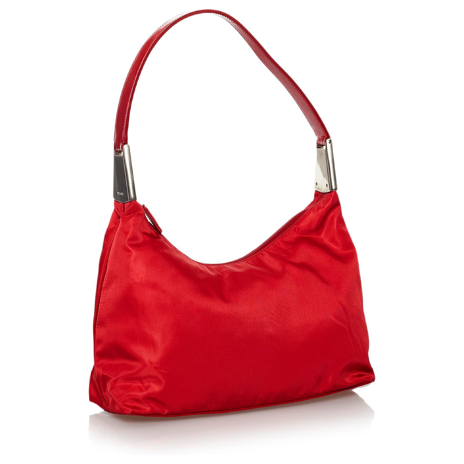 Prada Red Tessuto Shoulder Bag Nylon Cloth ref.489744 - Joli Closet