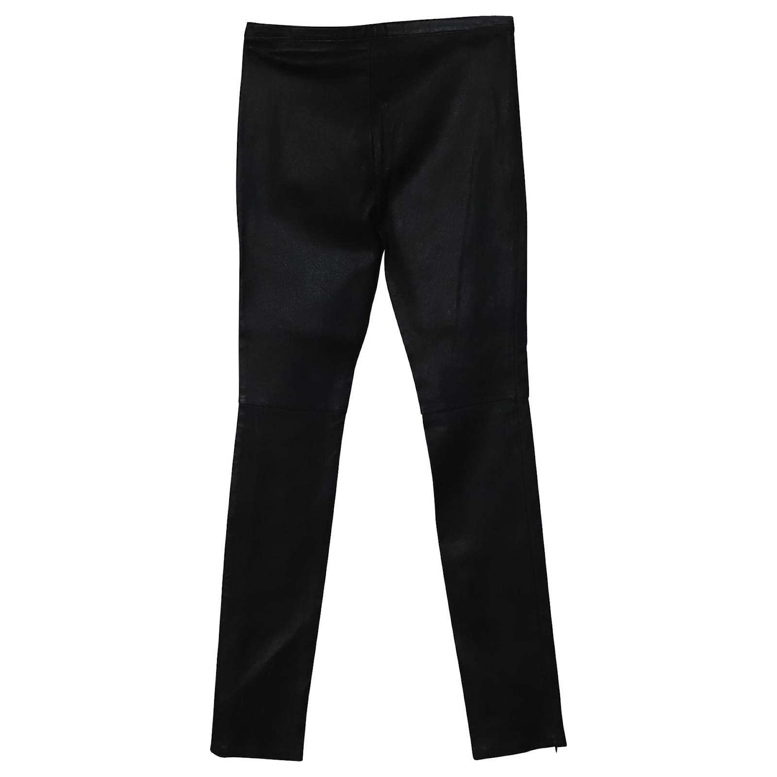 Sandro Paris Skinny Pants in Black Lambskin Leather ref.489992 - Joli ...