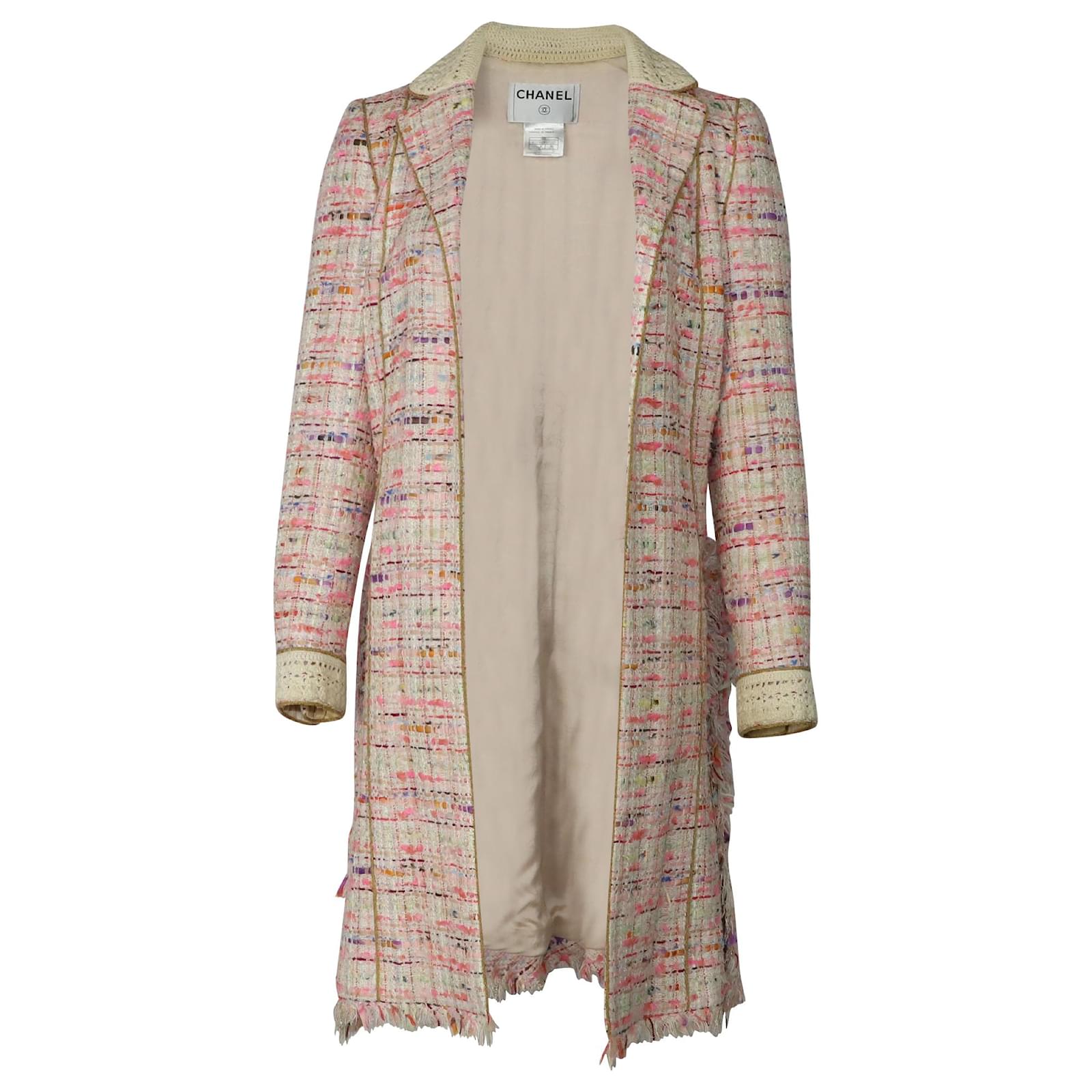 Chanel Tweed Coat in Multicolor Cotton Multiple colors ref.490394 - Joli  Closet