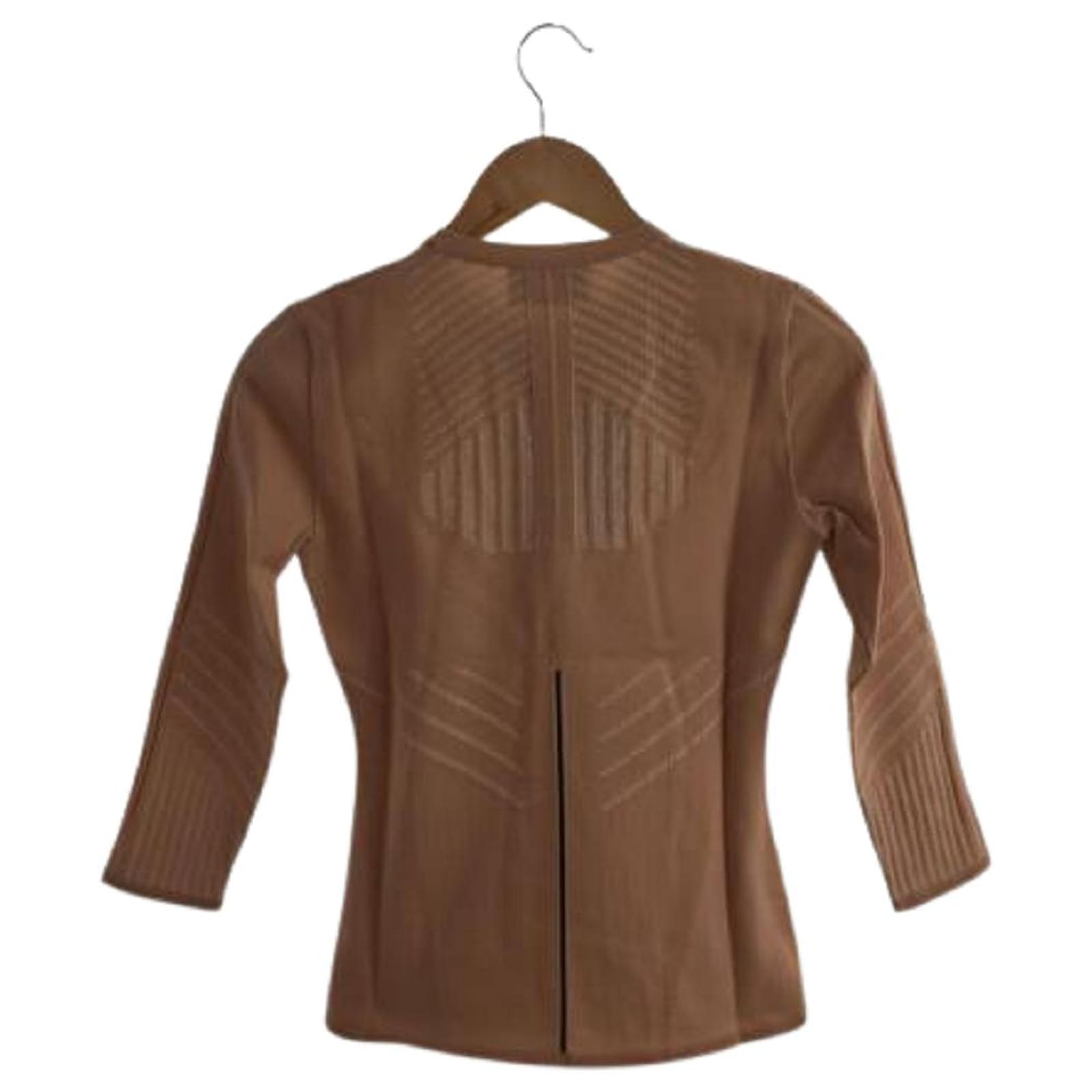Used] PRADA Crew neck / long sleeve cut-and-sew / 36 / tops