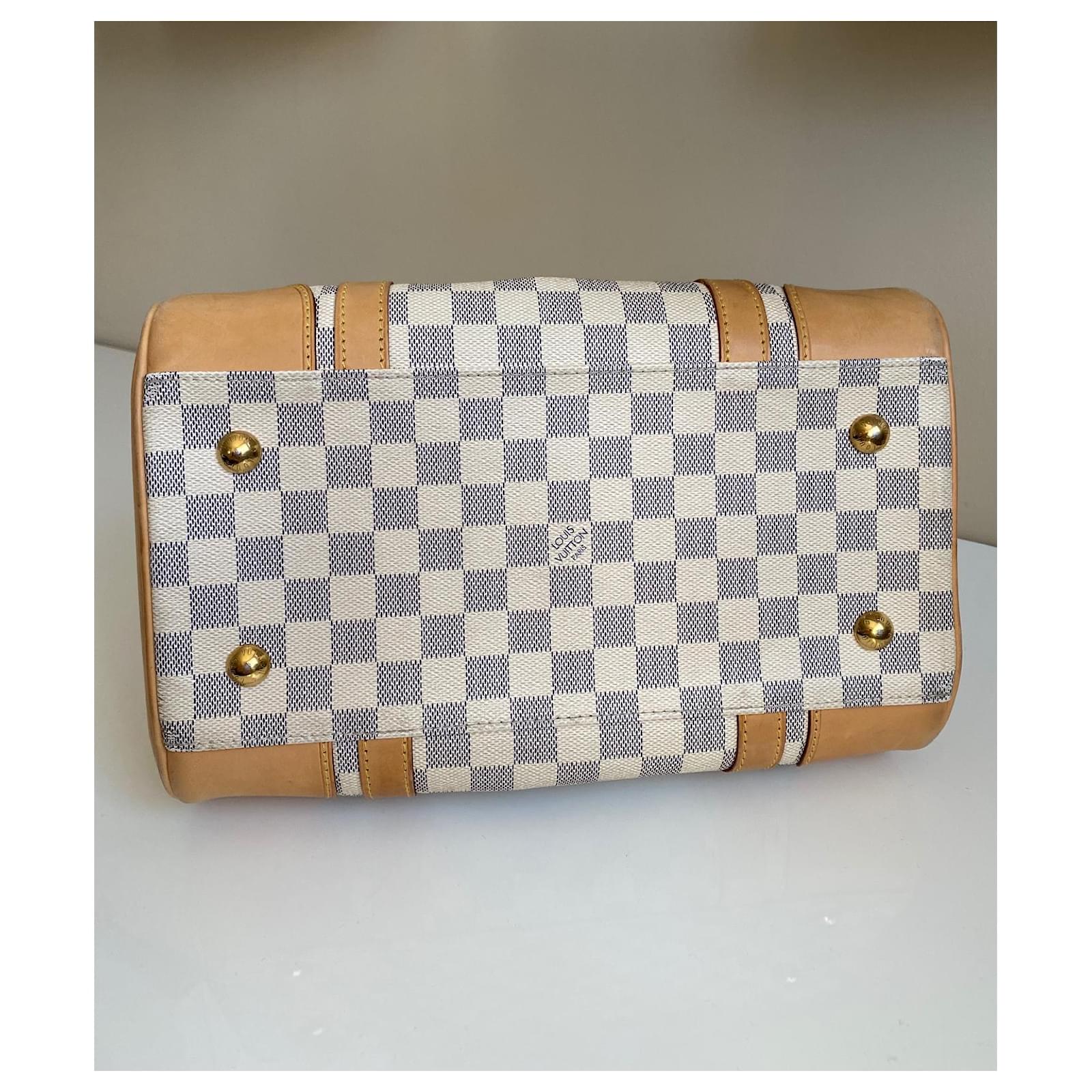 Louis Vuitton Damier Azur Berkeley Hand Bag Tote Bag N52001 White Authentic