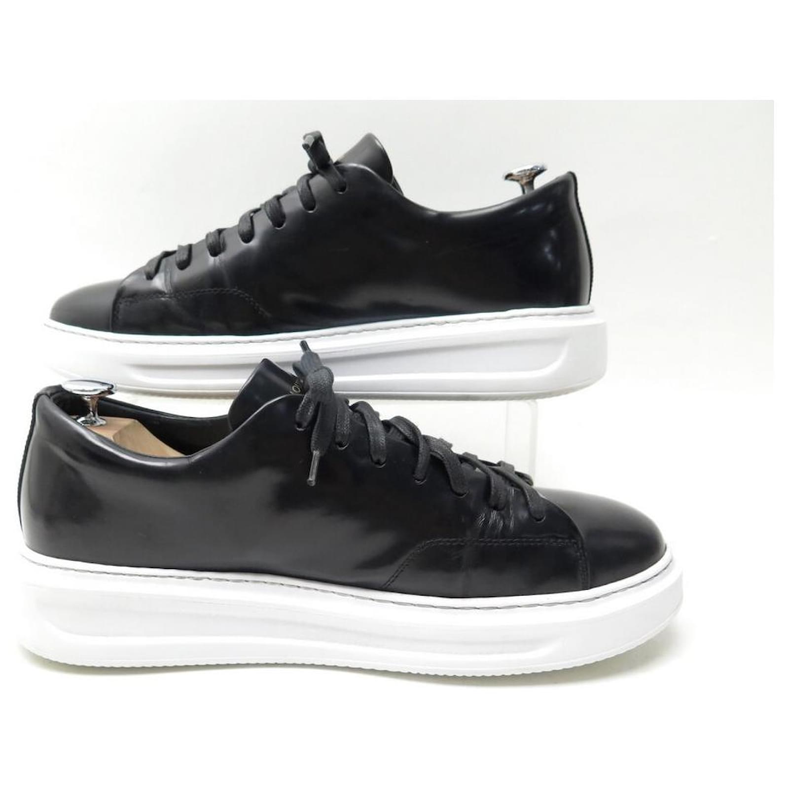 Beverly Hills patent leather low trainers