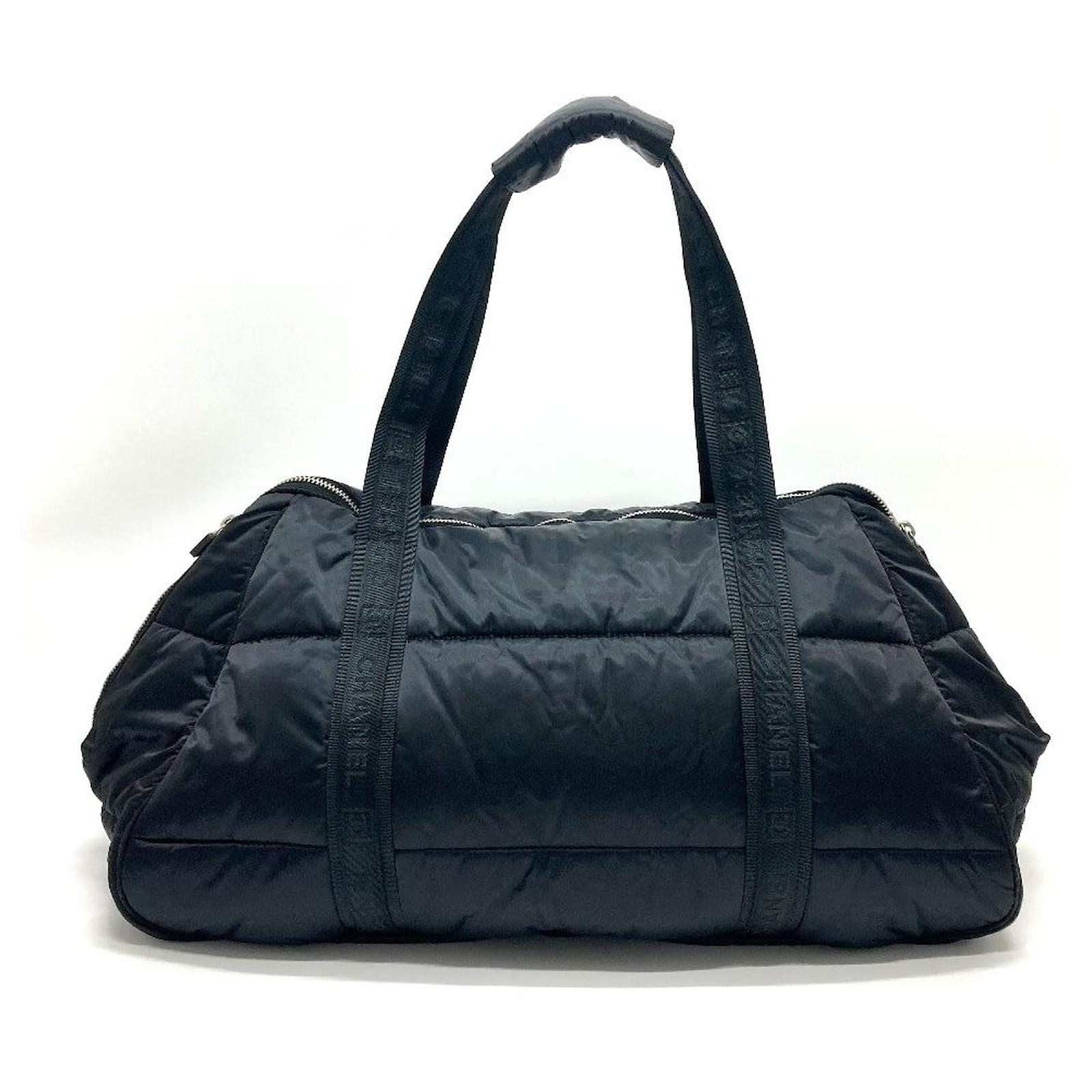 [Used] CHANEL Sports Line Coco Mark CC Shoulder Bag Boston Bag Nylon Unisex  Black