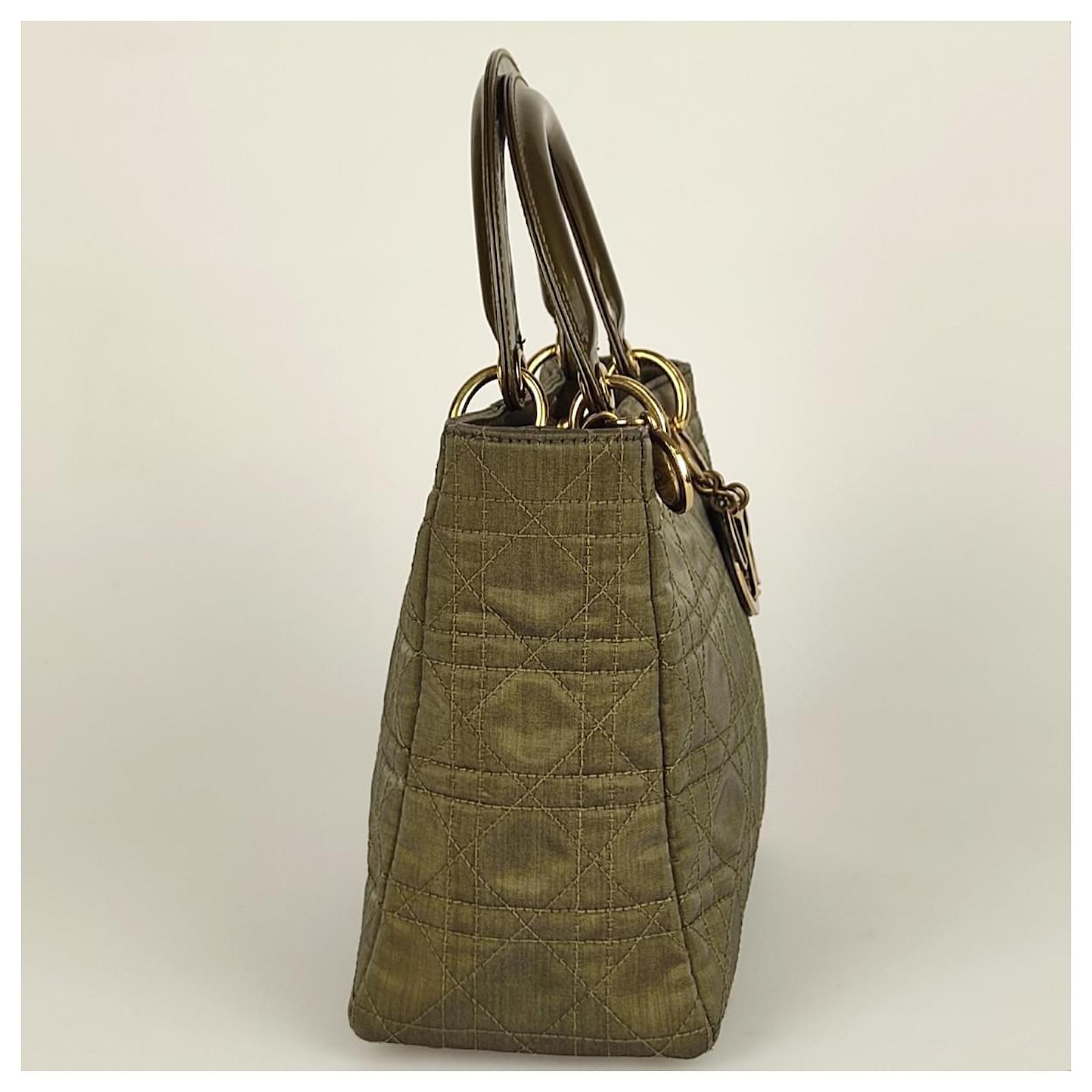Christian Dior Grayish Olive Lady Dior Chain Pouch – The Closet