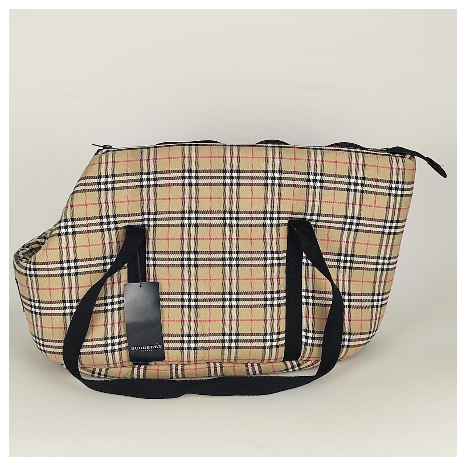 Burberry dog carrier bag Beige Cotton Cloth  - Joli Closet