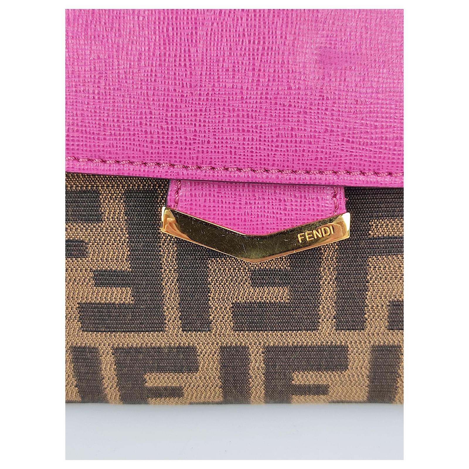 Fendi Pochette Zucca Brown Cloth ref.148212 - Joli Closet