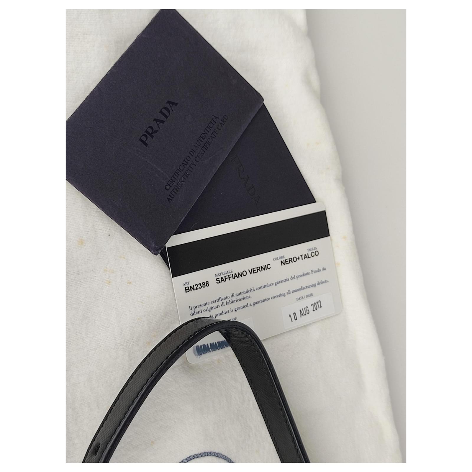 Prada Saffiano bag 2012 With shoulder strap Black Patent leather