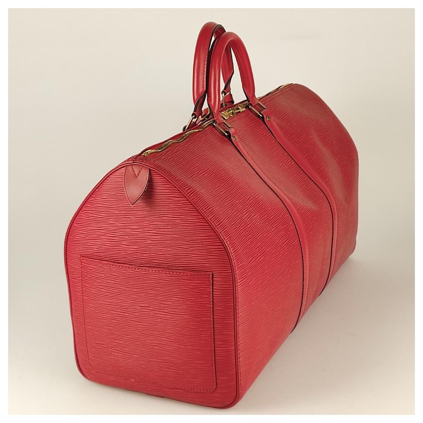 Louis Vuitton Red Epi Leather Keepall 50 Louis Vuitton