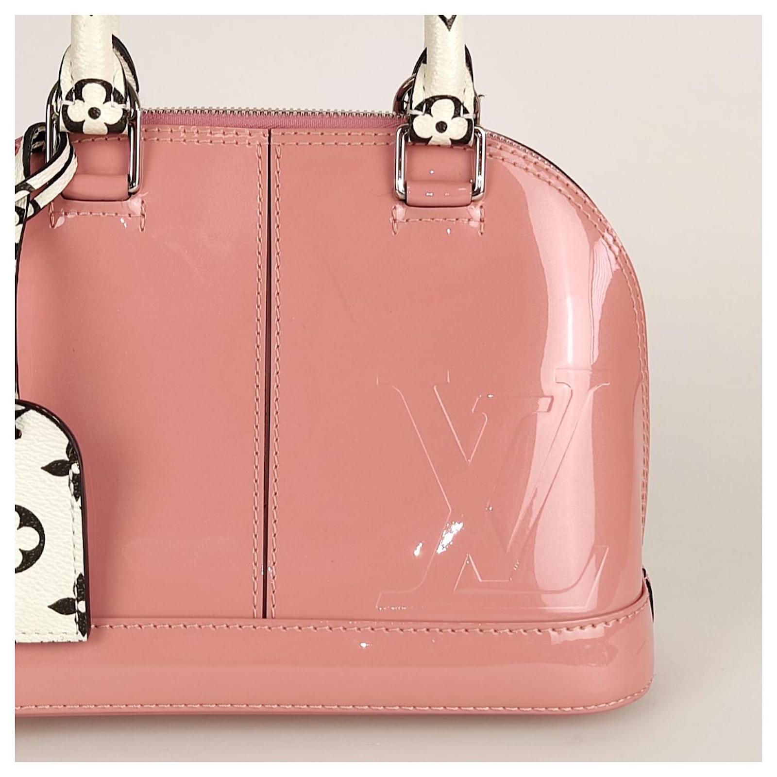 Authentic LOUIS VUITTON Alma Mini Shoulder Bag Pink Leather