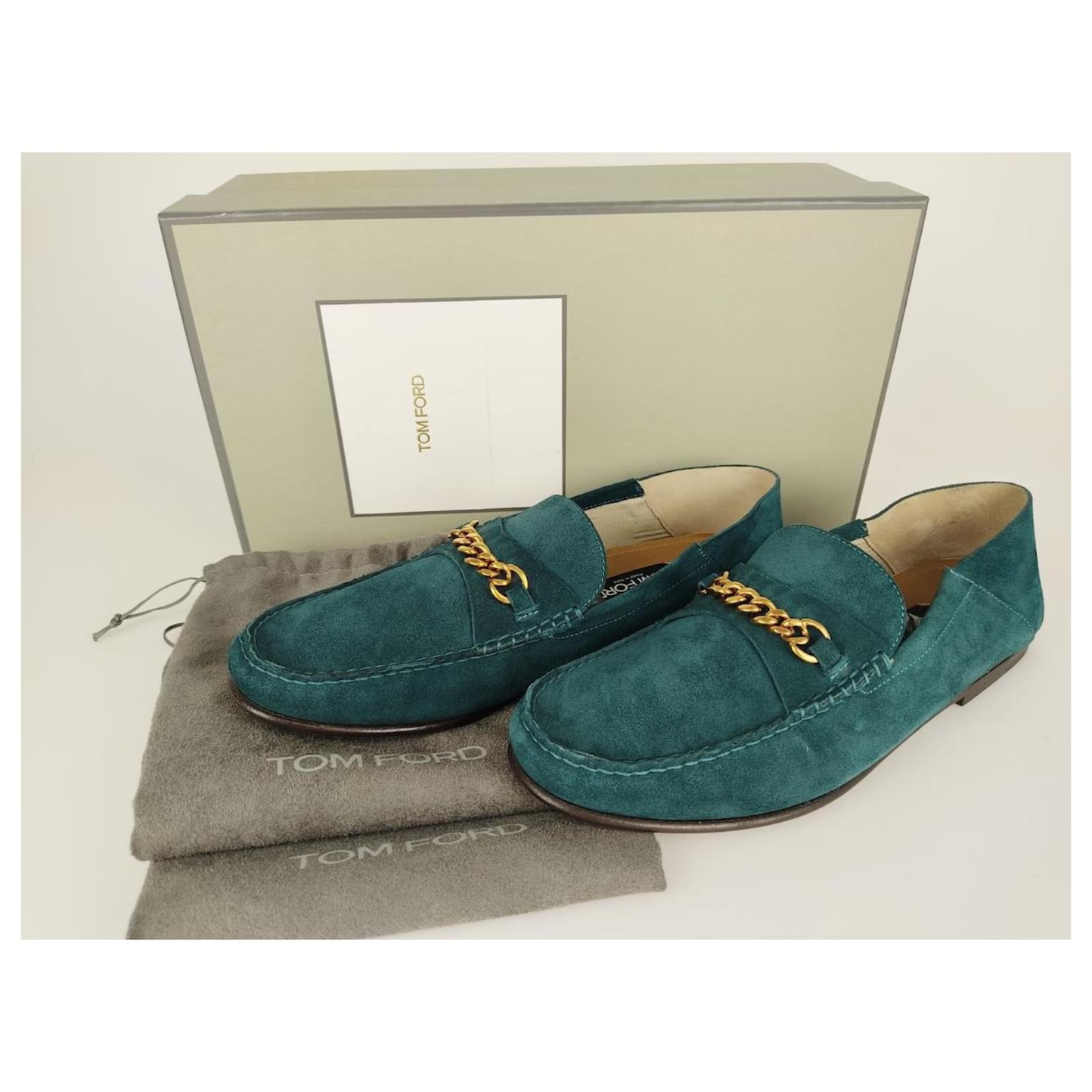 Tom Ford suede shoes Green Deerskin  - Joli Closet