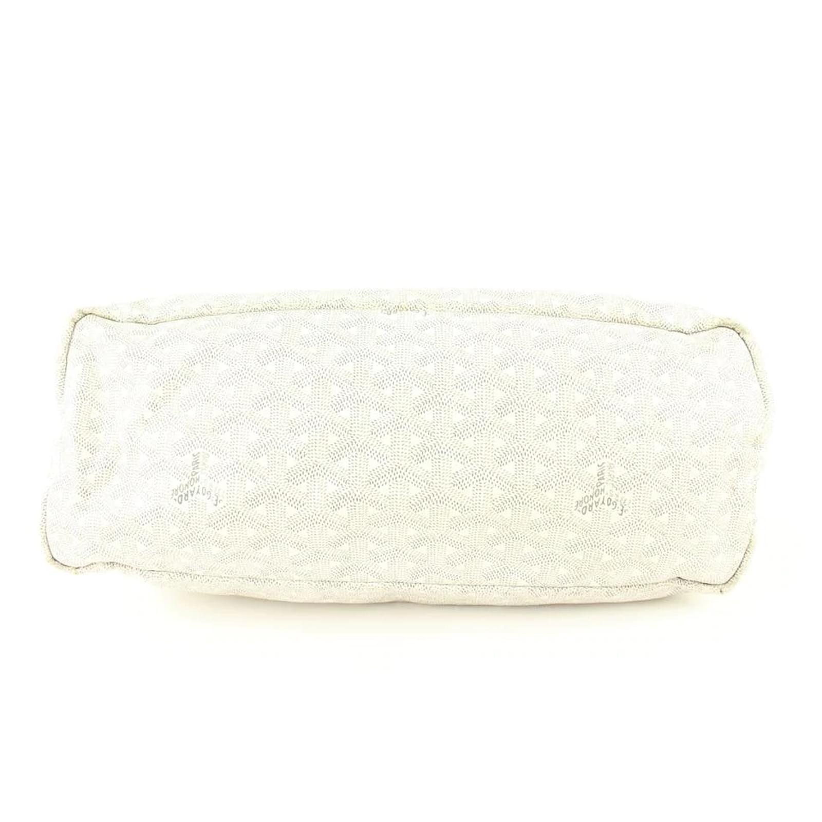 Goyard White Goyardine Saint Louis PM Tote with Heart Leather ref.939656 -  Joli Closet