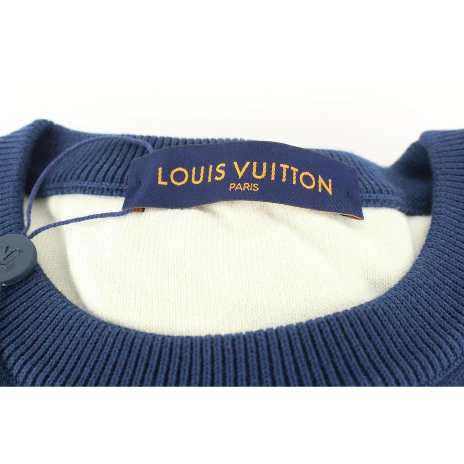 Louis Vuitton Men's Large Ocean Blue LVSE Monogram Degrade Crewneck Sweater  ref.493377 - Joli Closet