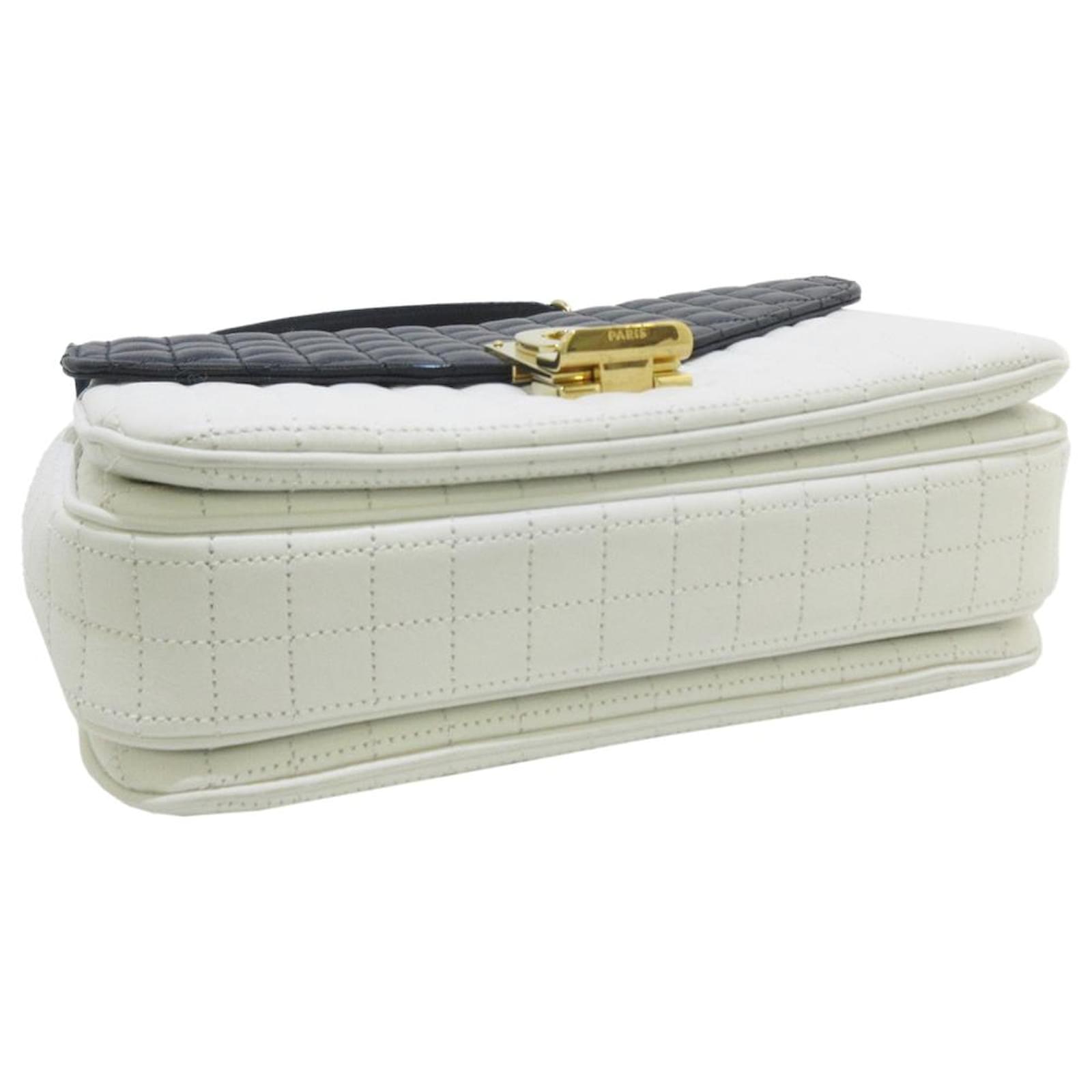 Sac seau leather handbag Celine White in Leather - 32599506