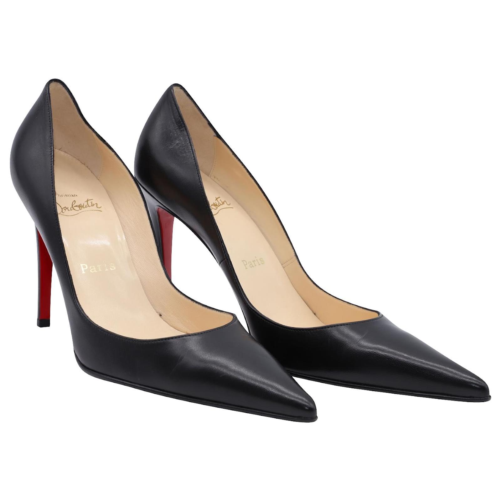 Christian Louboutin Decoltissimo 100 Pumps in Black calf leather Leather  ref.494492 - Joli Closet