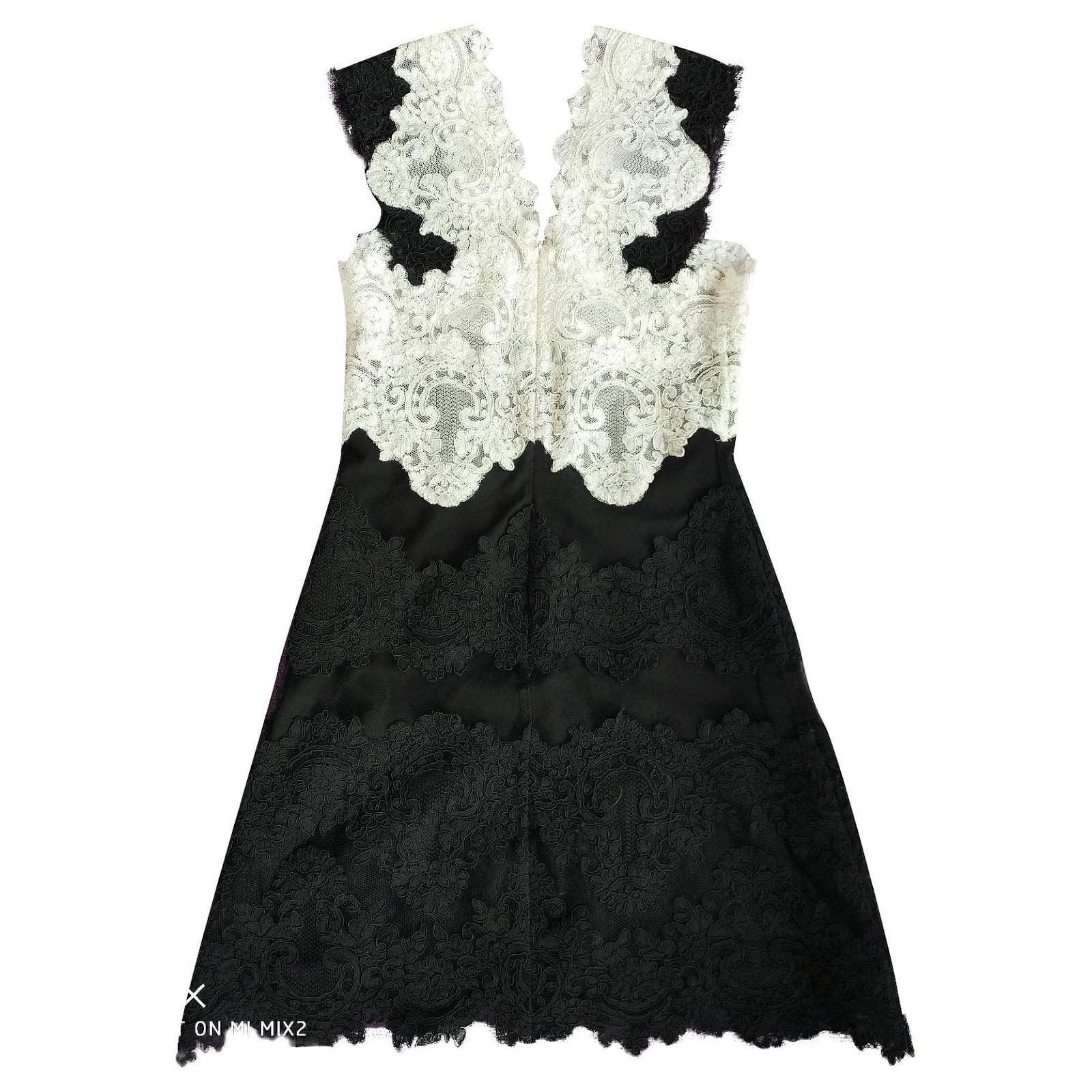 Sandro Robe Dentelle Polyester Blanc Ref 495864 Joli Closet