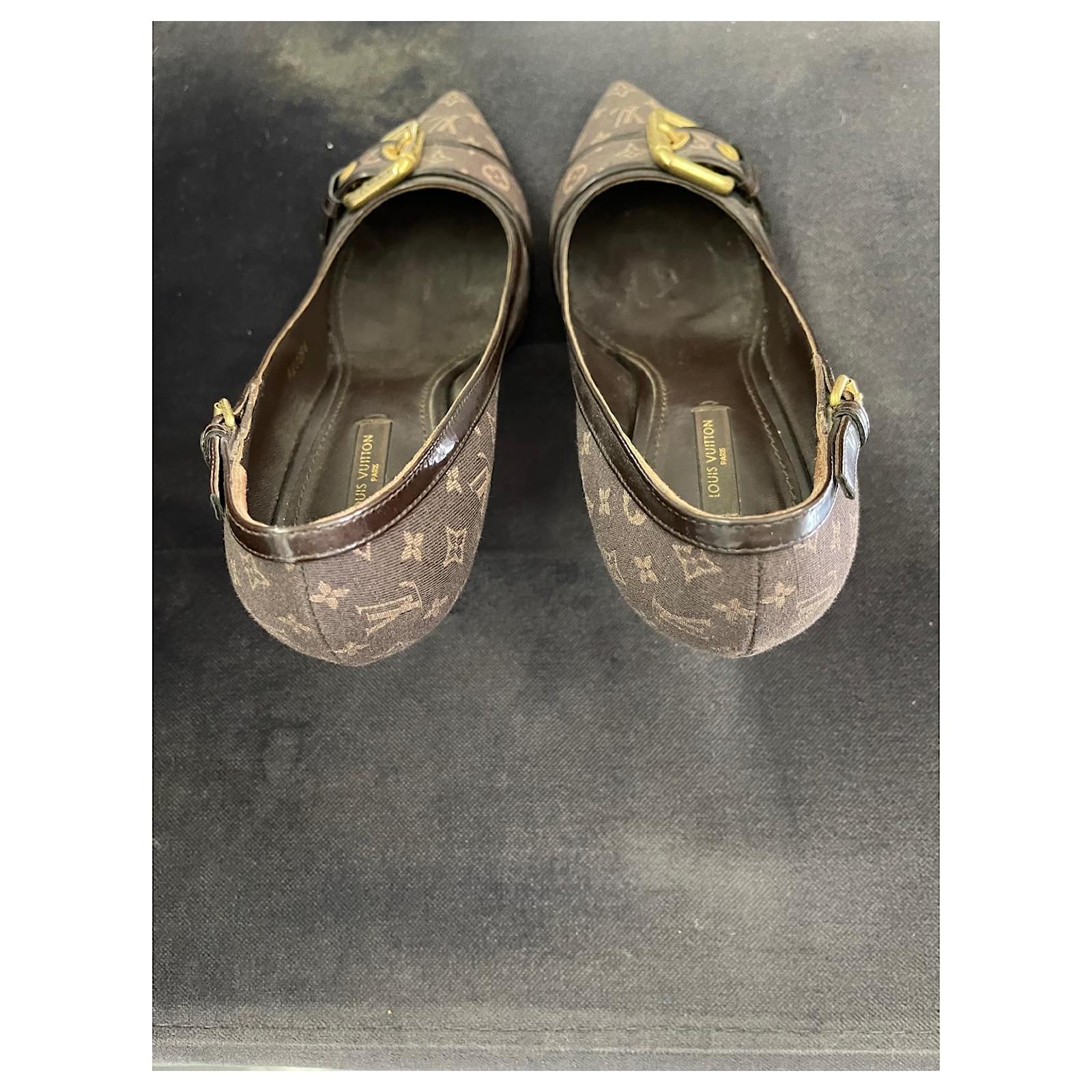 louis vuitton shoes Dark brown Polyester ref.495897 - Joli Closet