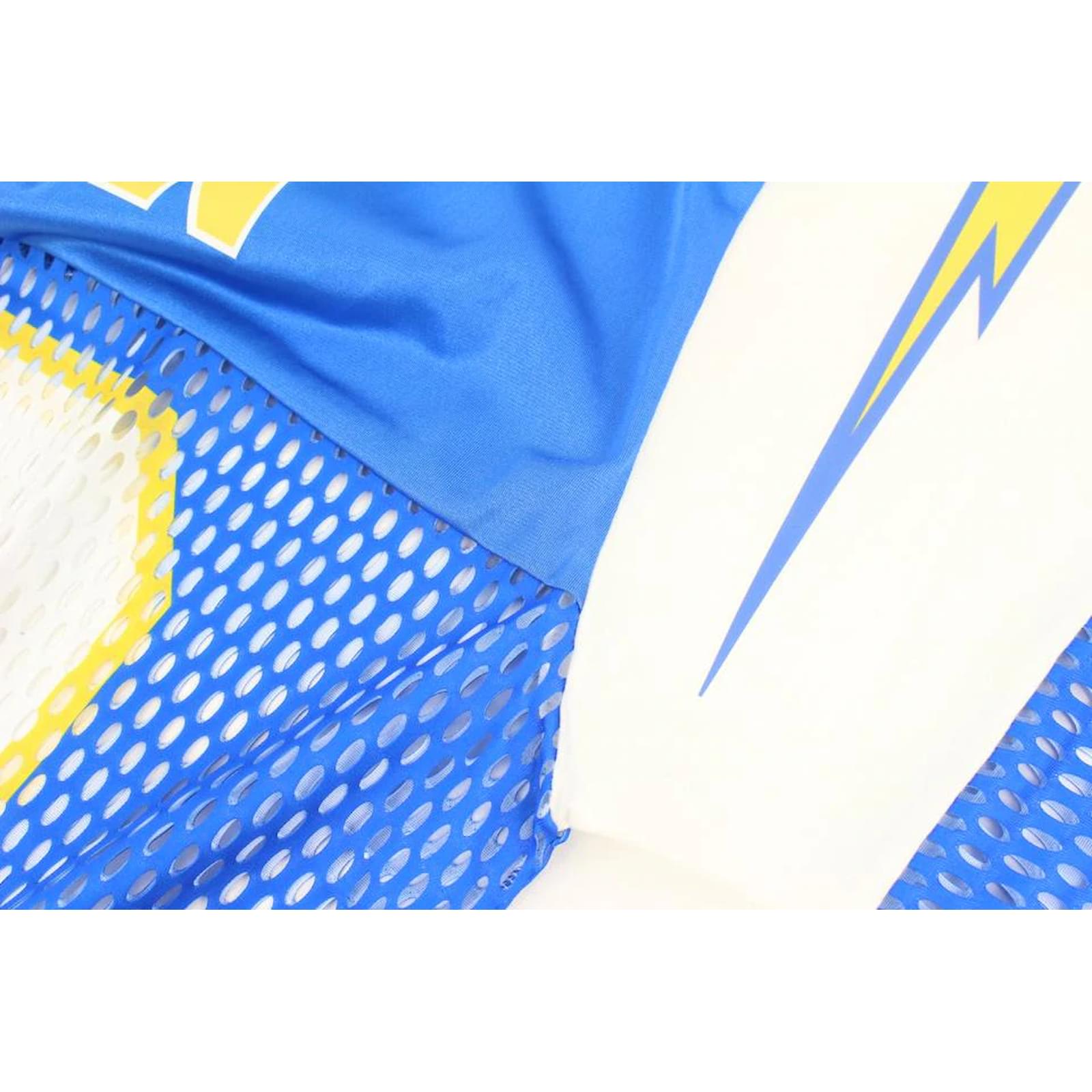 Louis Vuitton Virgil Abloh Men's XXL Blue Mesh Sporty Patch Shorts Sports 118lv2