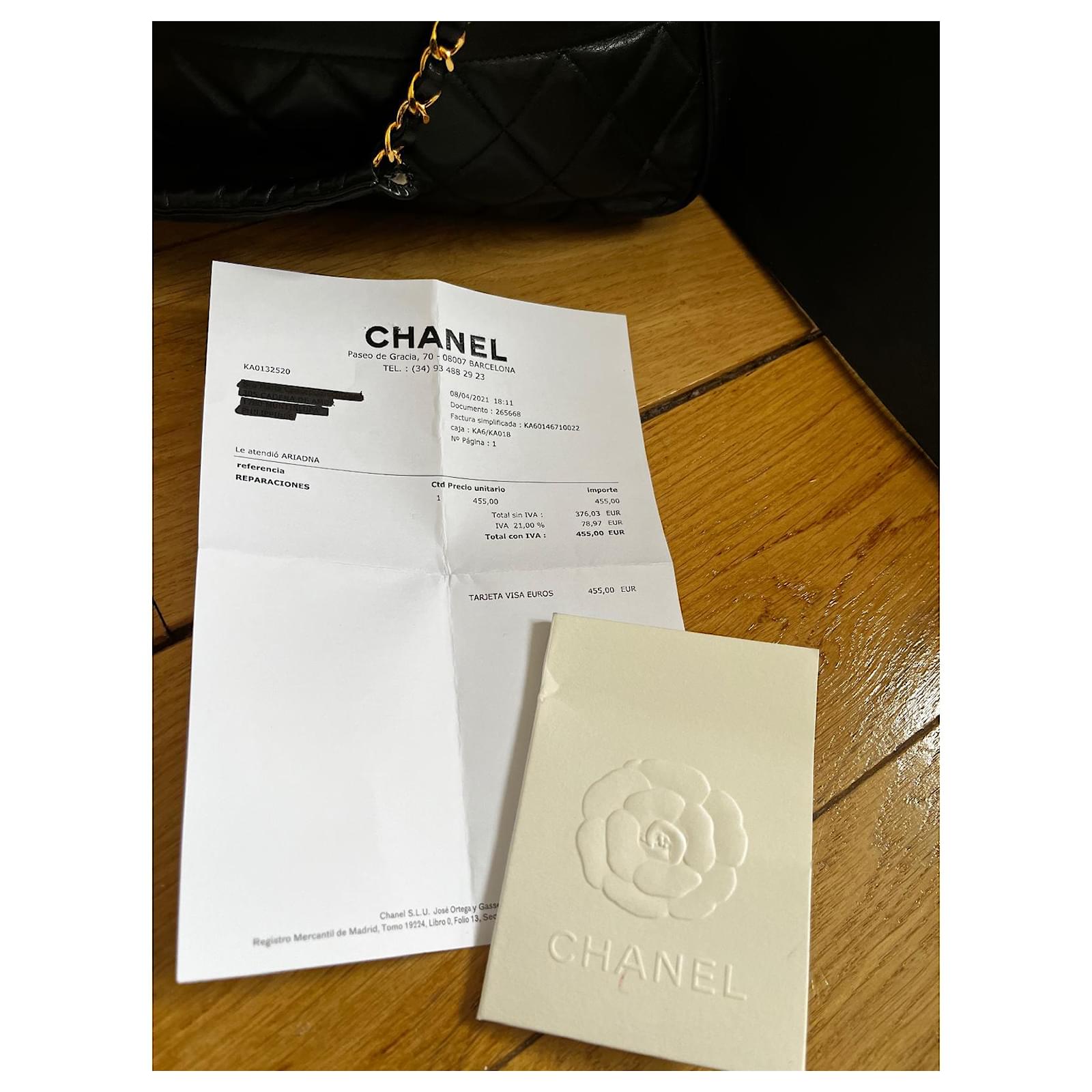 Chanel Timeless Medium Newspaper print So black Beige Leather ref.35430 -  Joli Closet