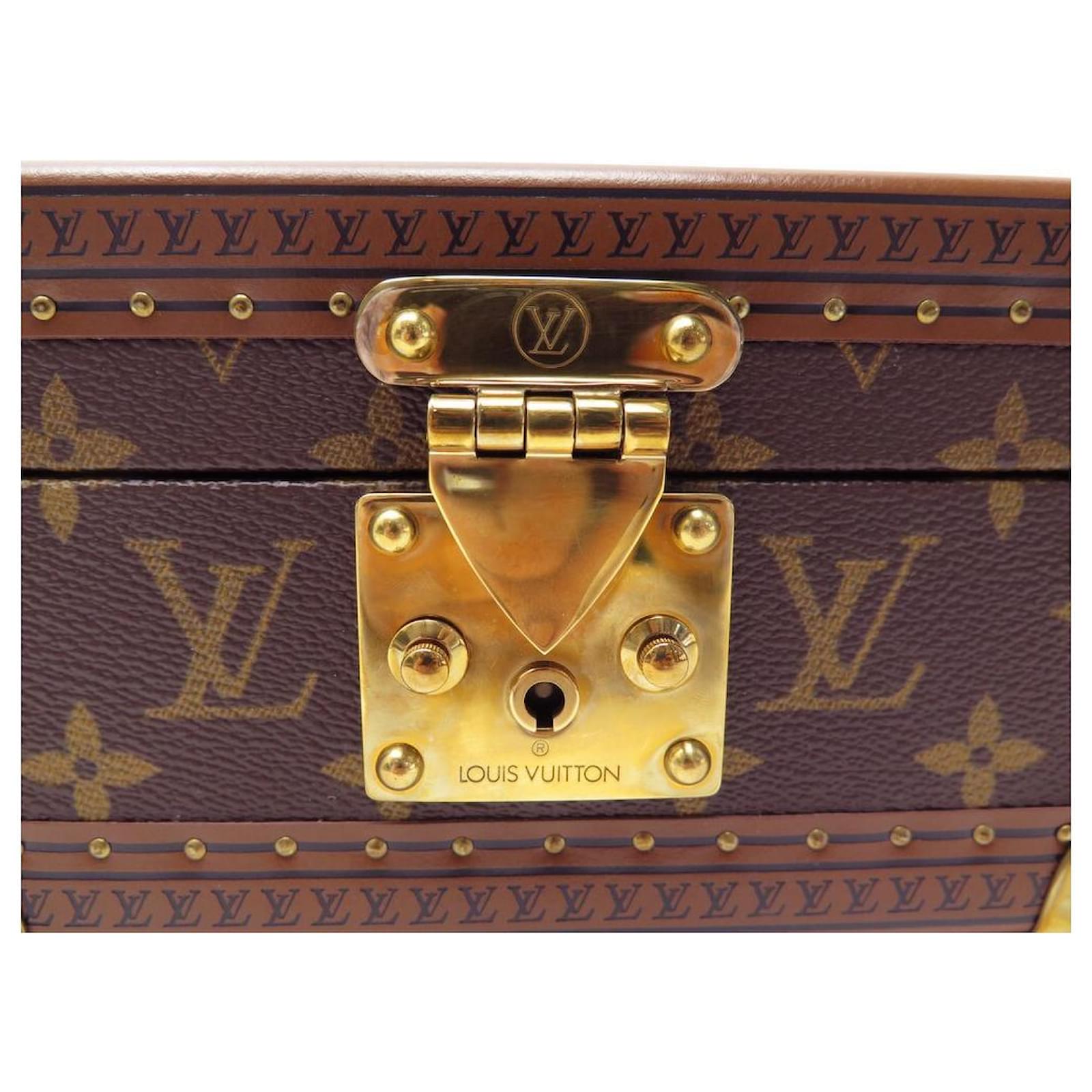 LOUIS VUITTON TREASURE BOX 20 IN BROWN CANVAS MONOGRAM M47004 CANVAS-BOX  Cloth ref.496757 - Joli Closet