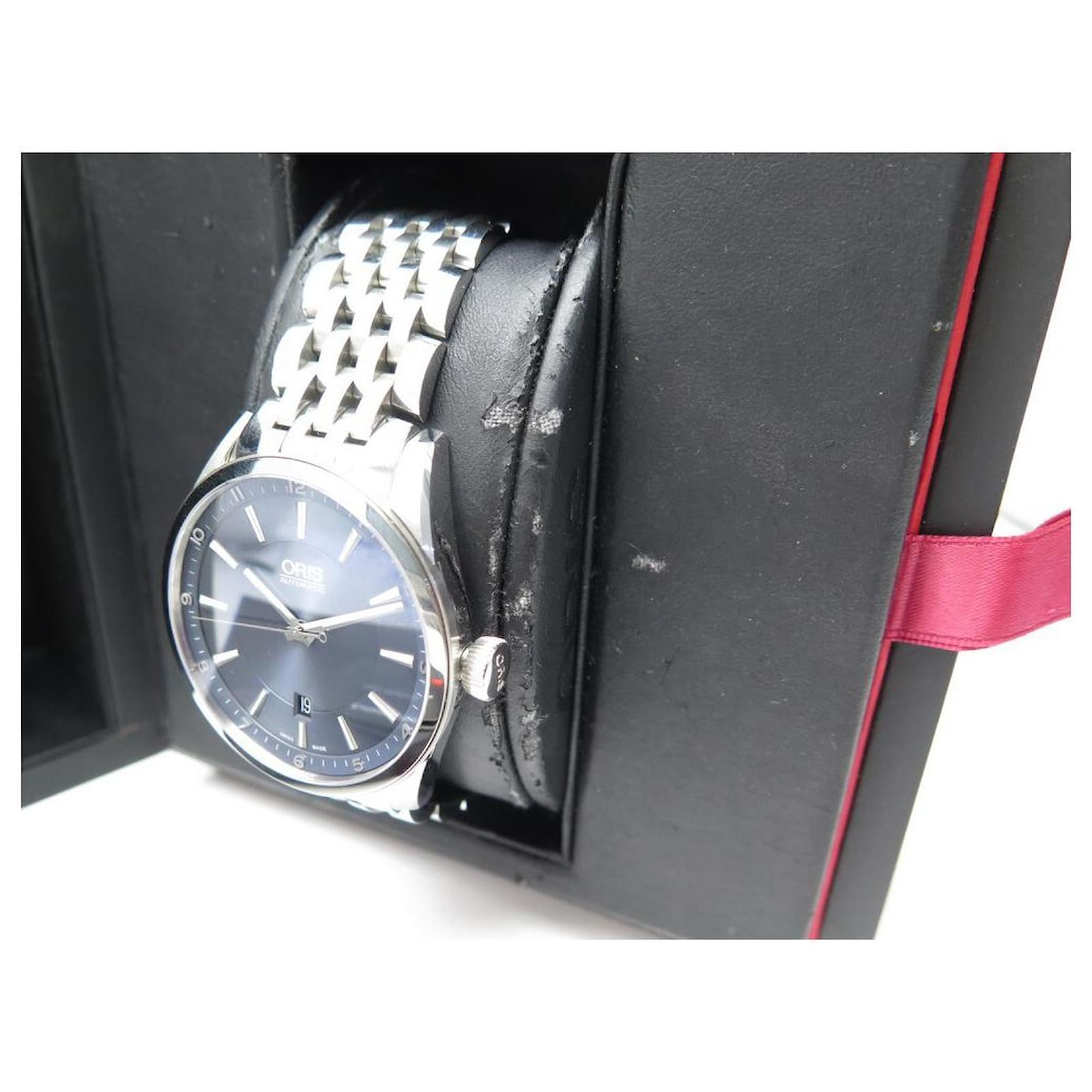 NUEVO RELOJ ORIS ARTIX DATE 7642B STEEL AUTOMATIC CAJA DE RELOJ