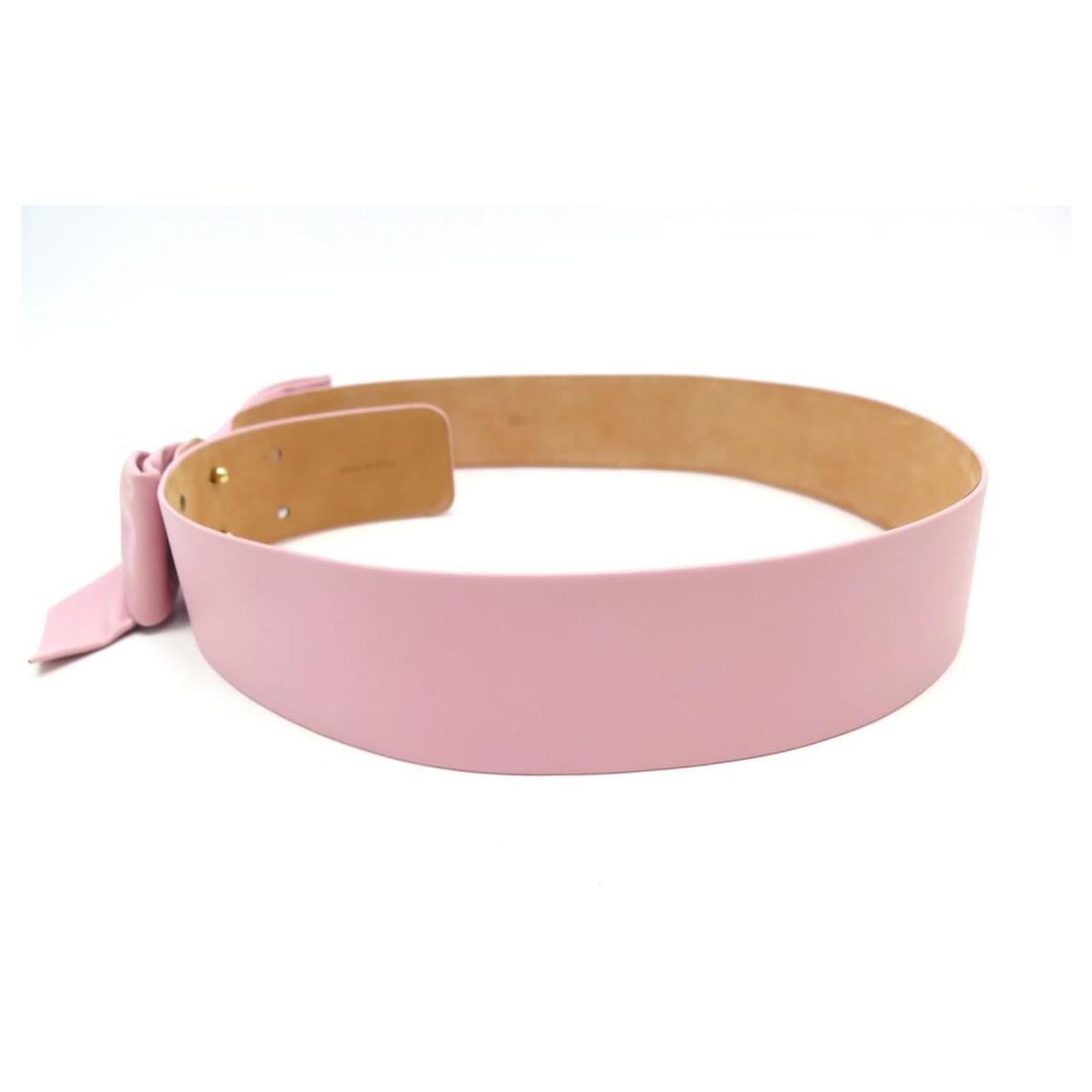 NEW BELT LOUIS VUITTON PINK BOW GM LEATHER T80 CM PINK LEATHER KNOT BELT  ref.496772 - Joli Closet