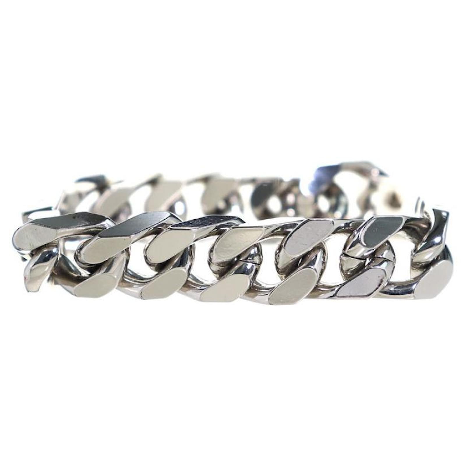 Used] [LOUIS VUITTON] M62486 Chain Bracelet Monogram Silver Metal 