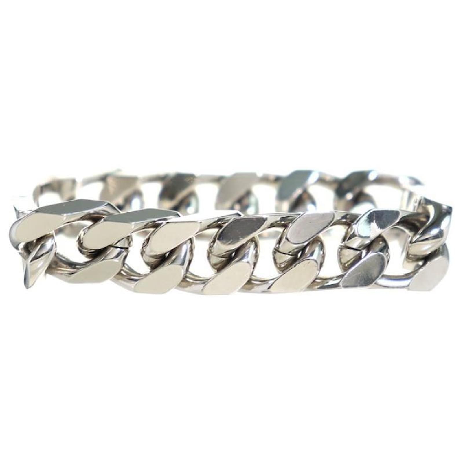 Used] [LOUIS VUITTON] M62486 Chain Bracelet Monogram Silver Metal