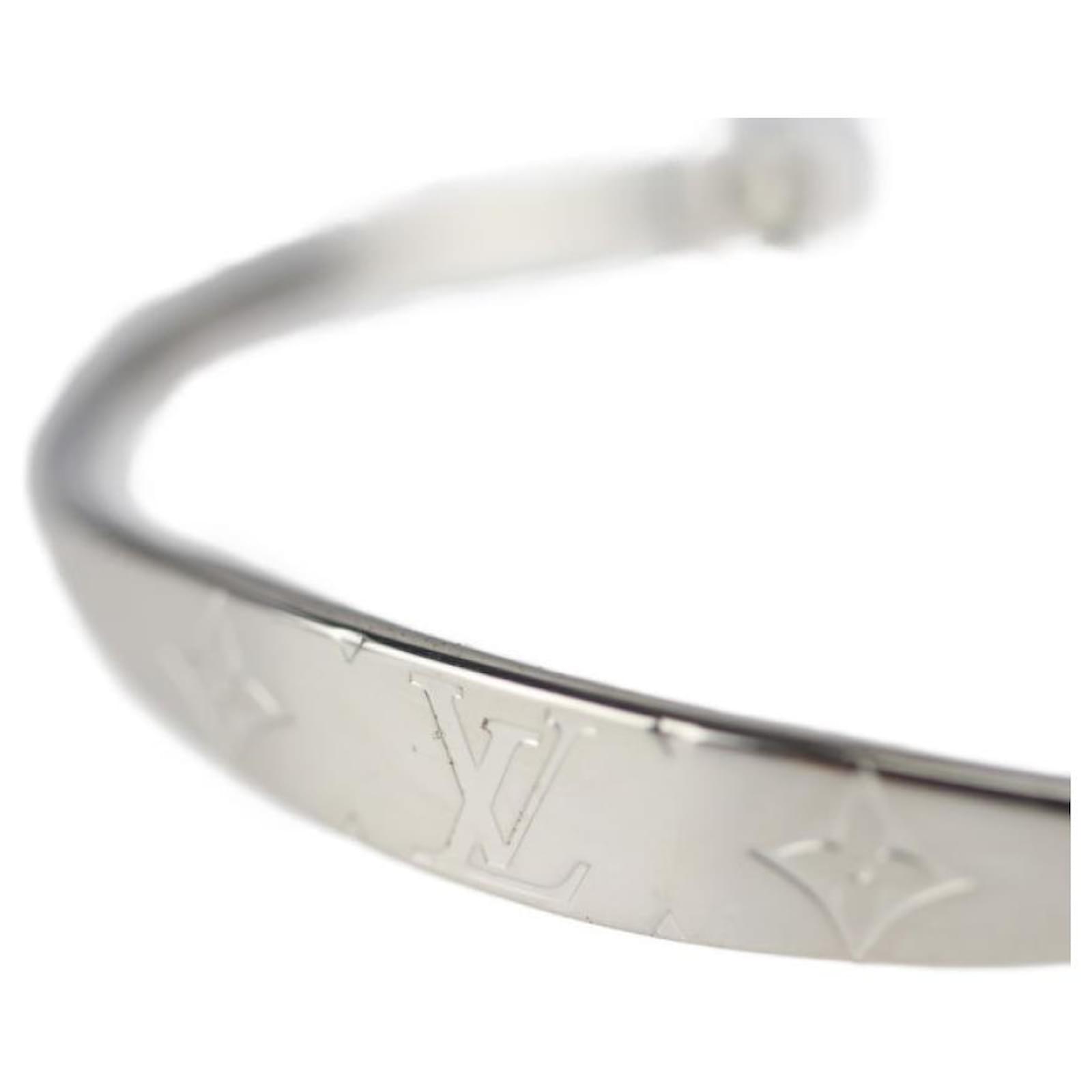 Used] Louis Vuitton Jongk Monogram Bangle Metal Silver Silvery ref.496935 -  Joli Closet