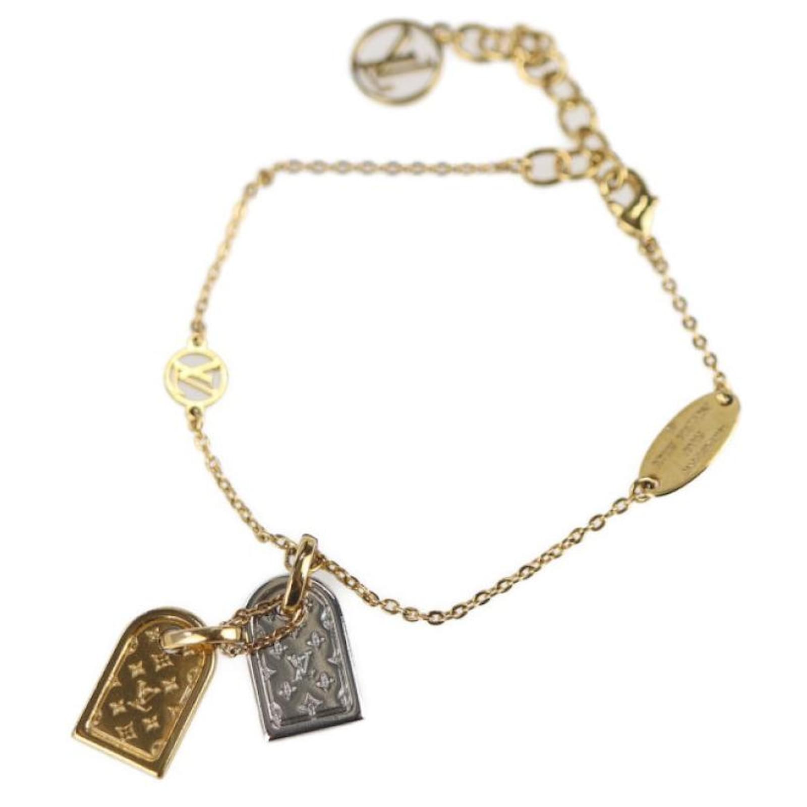 Used] LOUIS VUITTON bracelet nanogram bracelet silver x gold metal material  Silvery Golden ref.496939 - Joli Closet