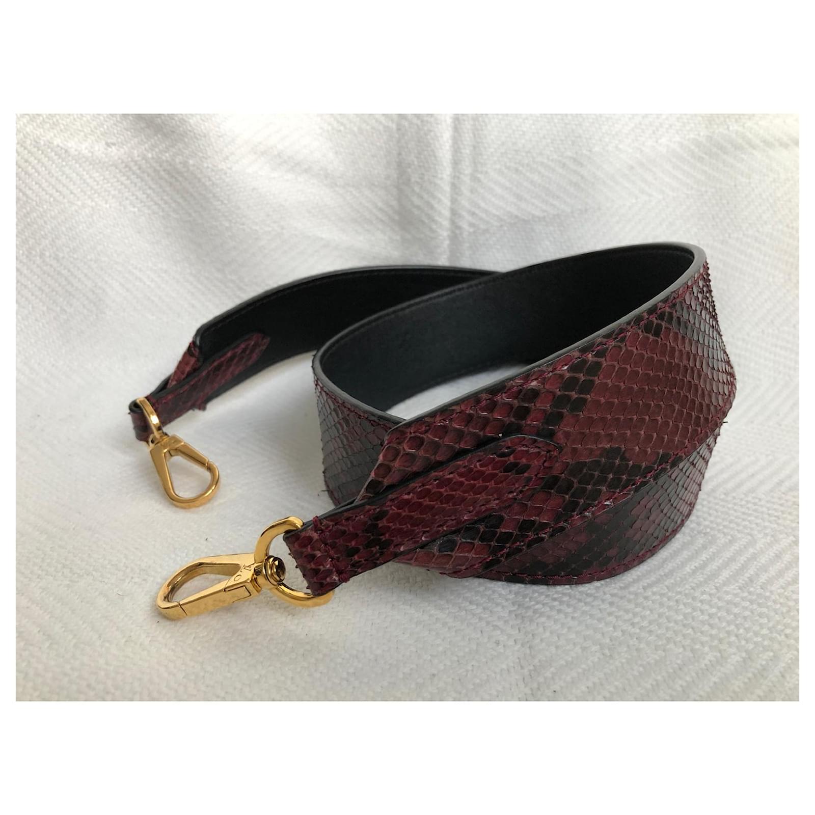 Louis Vuitton Python Shoulder Strap Dark red Exotic leather ref