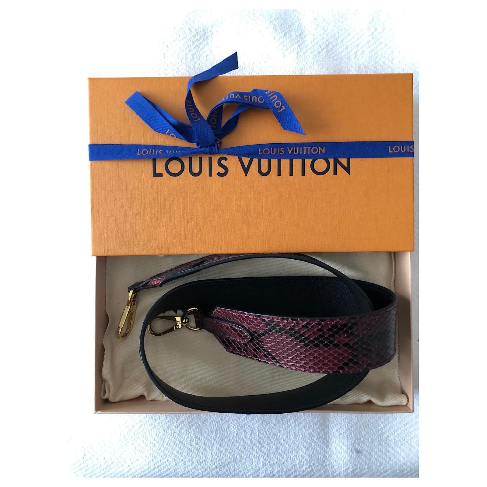 Louis Vuitton Python Shoulder Strap Dark red Exotic leather ref