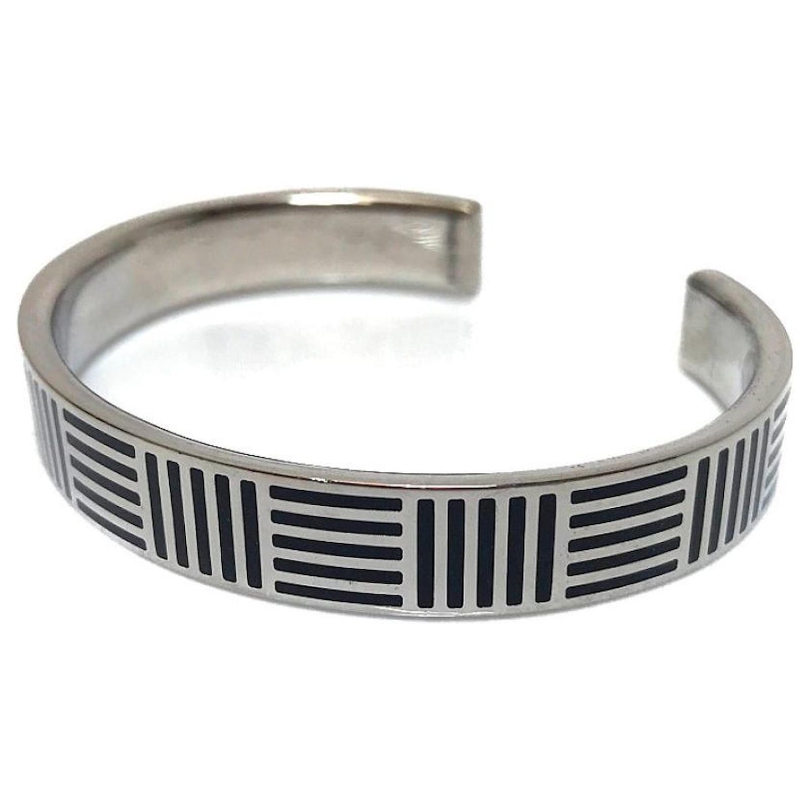 Used] Louis Vuitton LOUIS VUITTON Bracelet Bangle Jewelery Black Silvery  Metal ref.497161 - Joli Closet